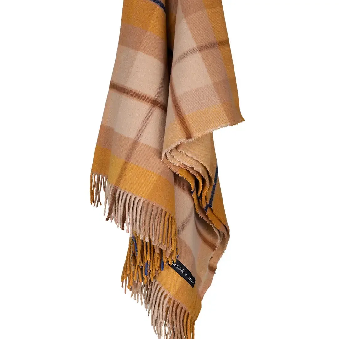 Folk Amber Throw Blanket