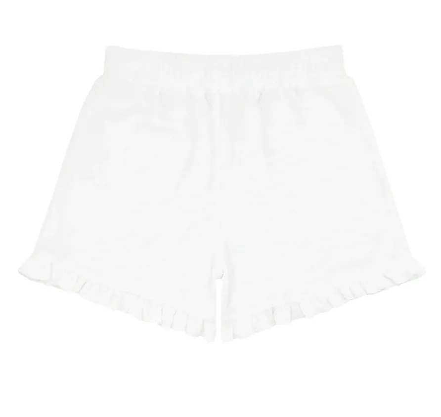 french terry ruffle short