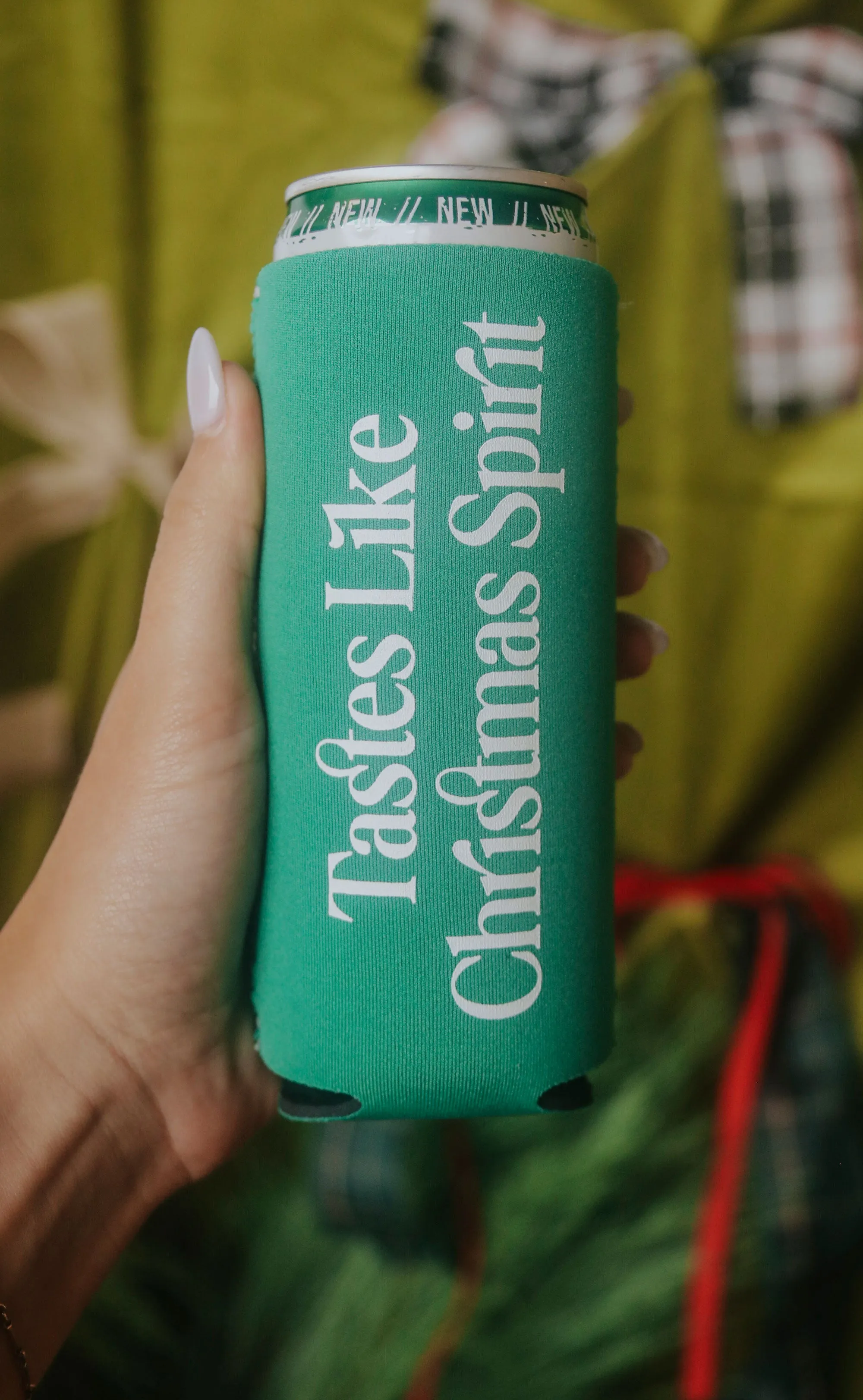 friday   saturday: tastes like christmas spirit drink sleeve