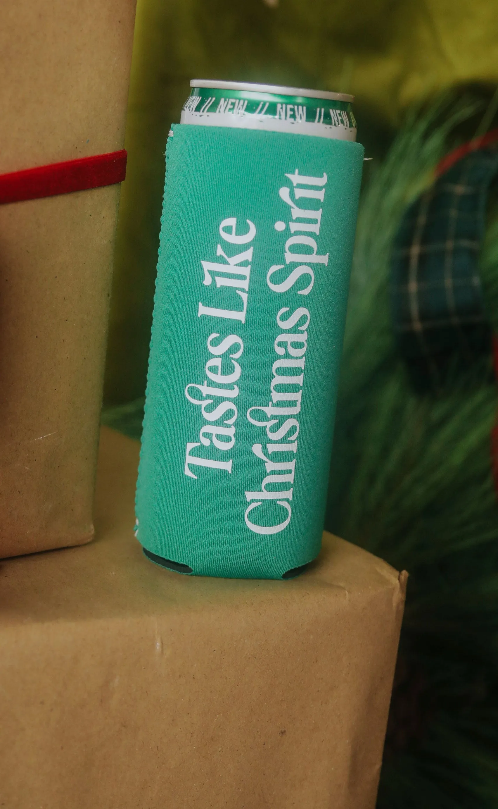 friday   saturday: tastes like christmas spirit drink sleeve