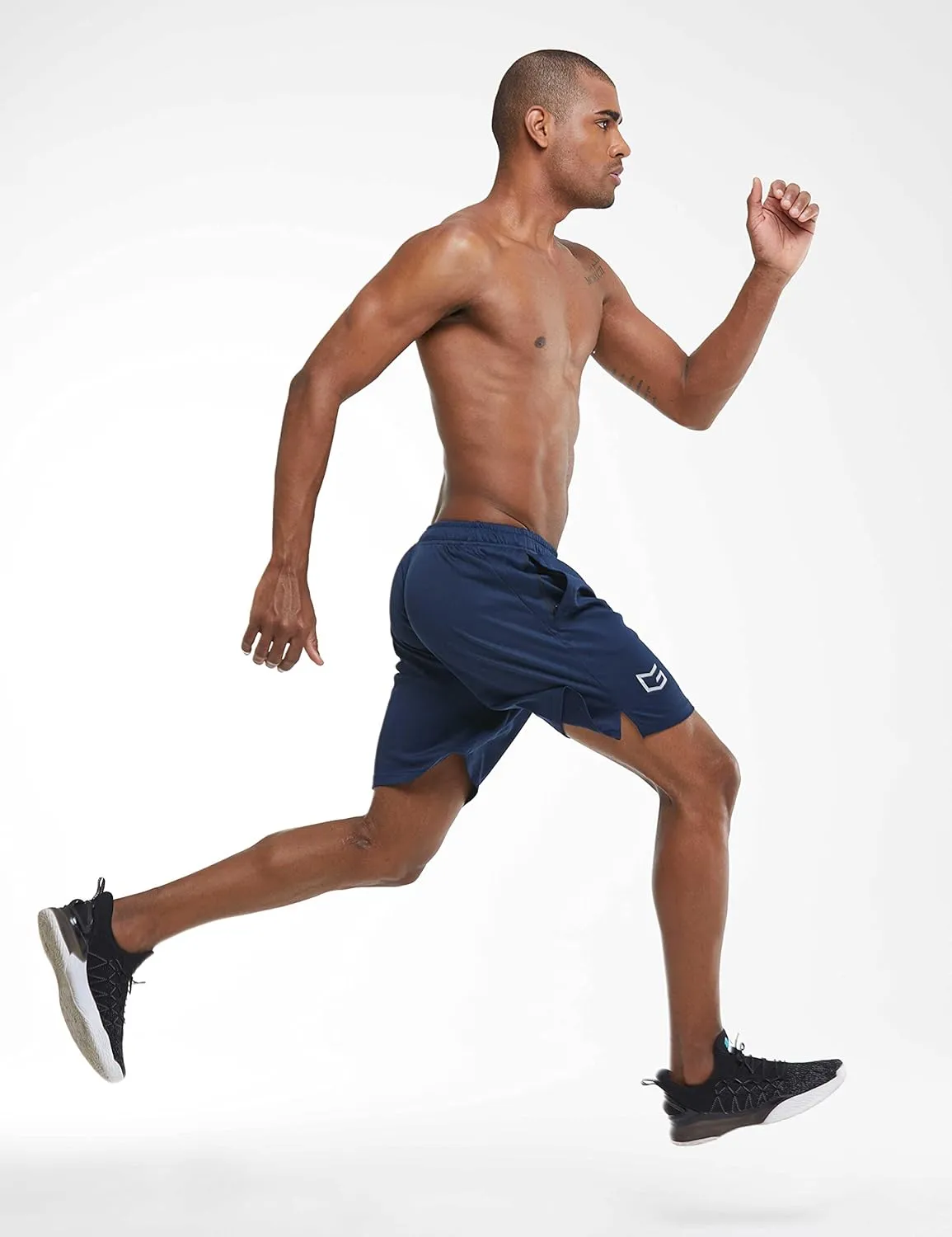 G Gradual Men's 2 Pack 7" Workout Running Shorts Quick Dry Lightweight Gym Shorts with Zip Pockets