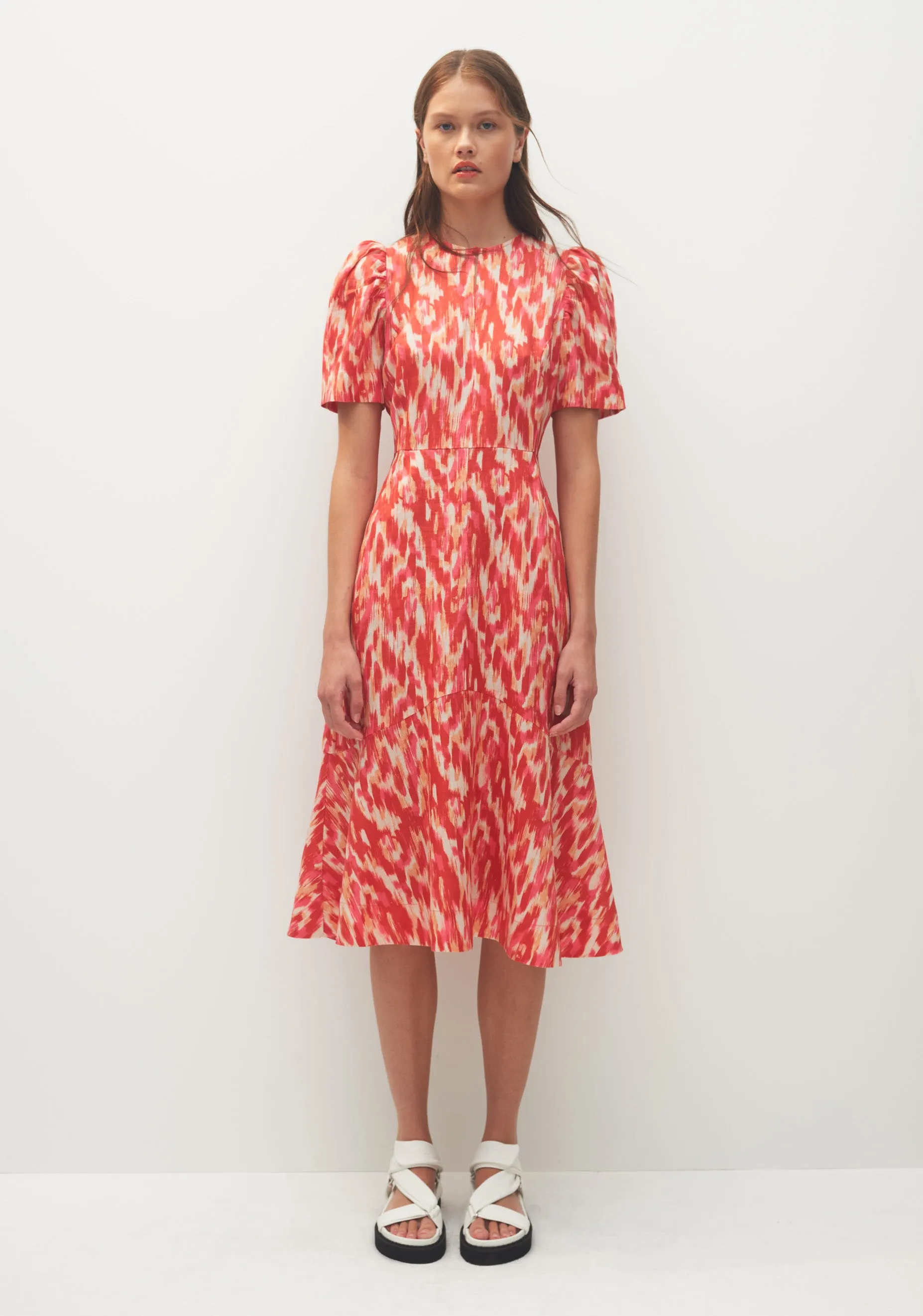 Georgia Linen Midi Dress_Print