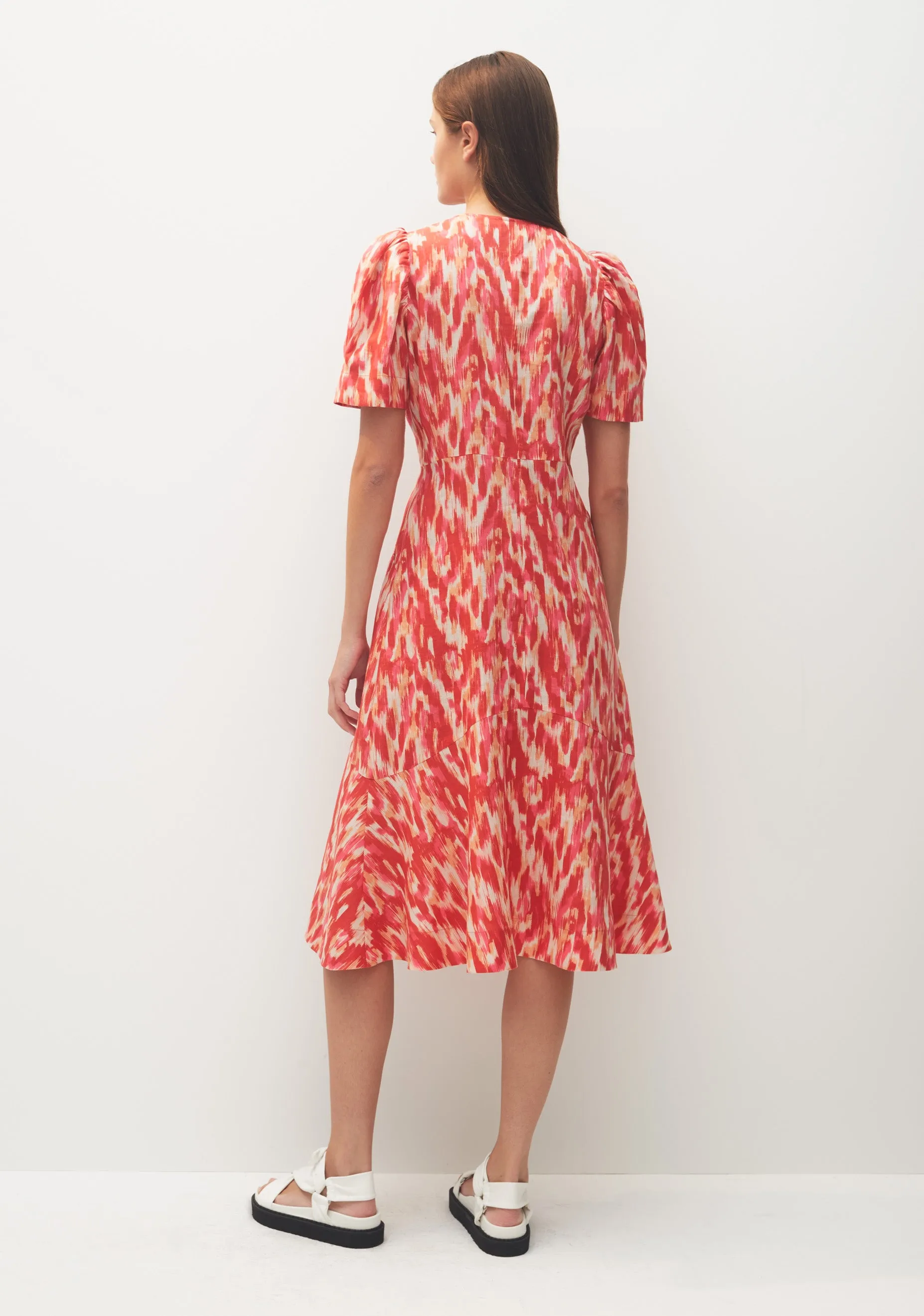 Georgia Linen Midi Dress_Print
