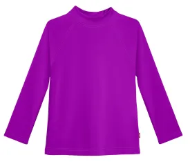Girls Recycled Nylon UPF 50  Long Sleeve Rashguard | Fuchsia