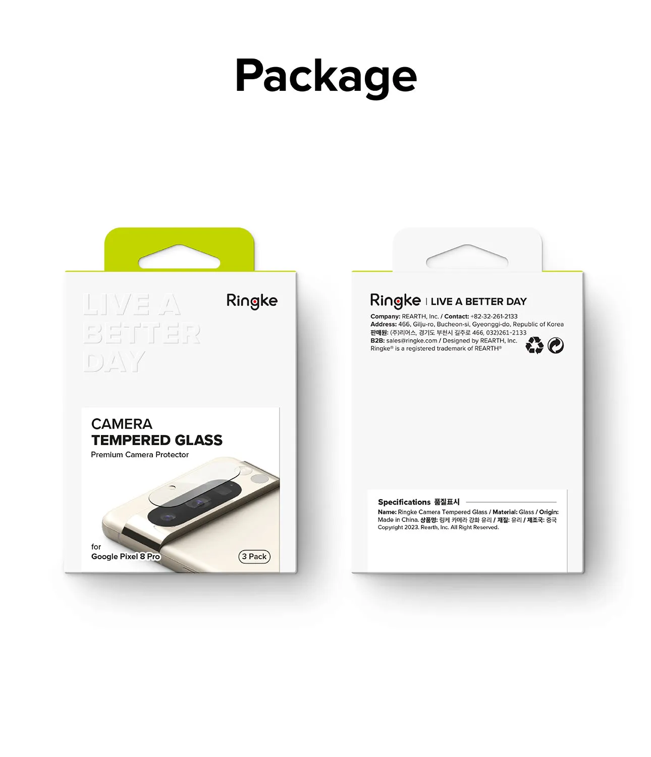 Google Pixel 8 Pro | Camera Protector Glass [3 Pack]