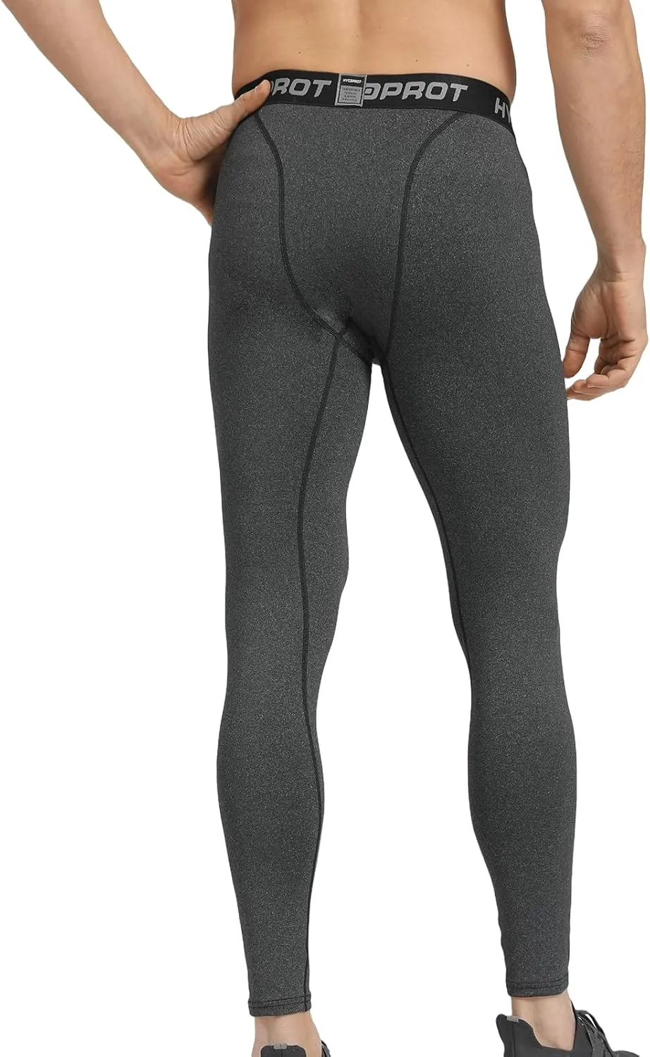 HYCOPROT Men's Compression Pants, Athletic Leggings Base Layer Cool Dry Workout Tights for Running Yoga Gym Basketball