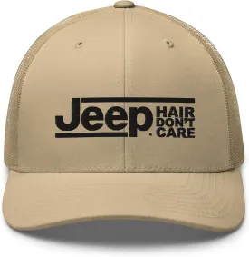 Jeep Hair Dont Care Retro Trucker Hat - Officially Licensed