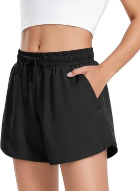 JOCMIC Girls Athletic Shorts with Liner 2 in 1 High Waist Running Short for Basketball Volleyball Tennis