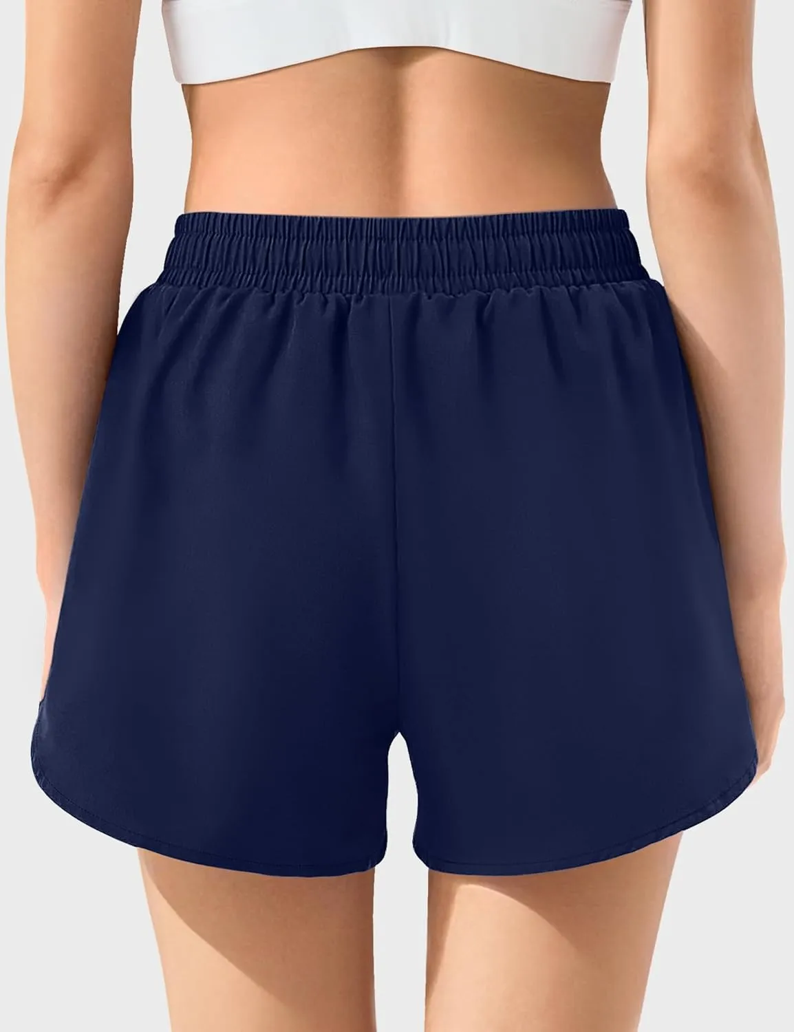 JOCMIC Girls Athletic Shorts with Liner 2 in 1 High Waist Running Short for Basketball Volleyball Tennis