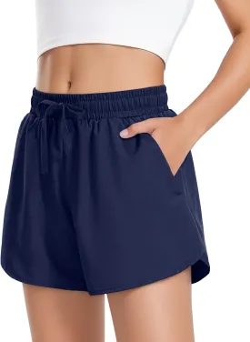 JOCMIC Girls Athletic Shorts with Liner 2 in 1 High Waist Running Short for Basketball Volleyball Tennis