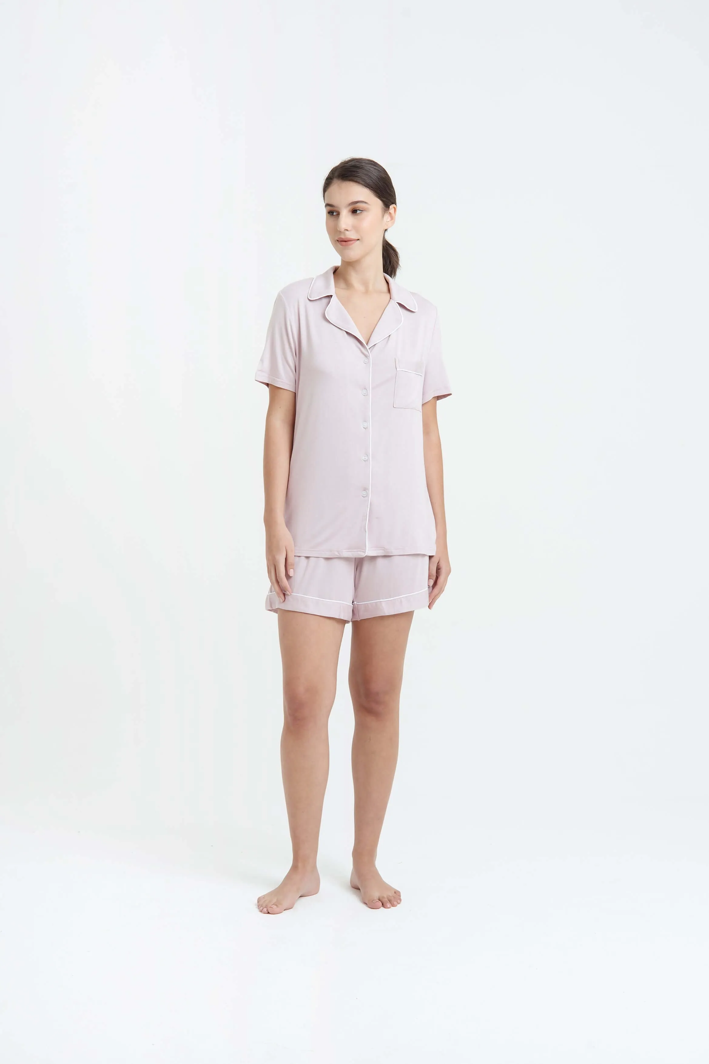Lilac Bamboo Short Pyjamas