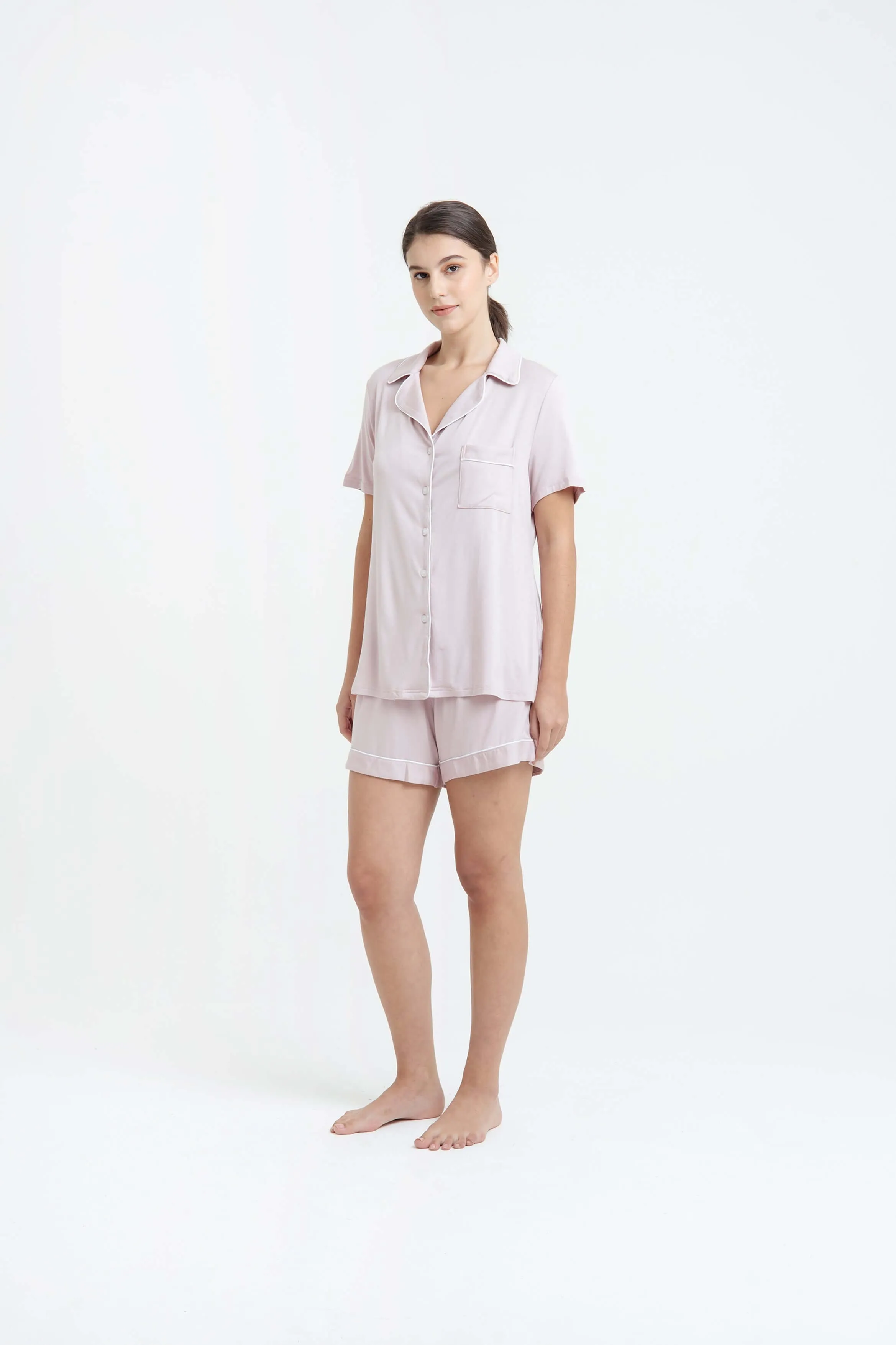 Lilac Bamboo Short Pyjamas