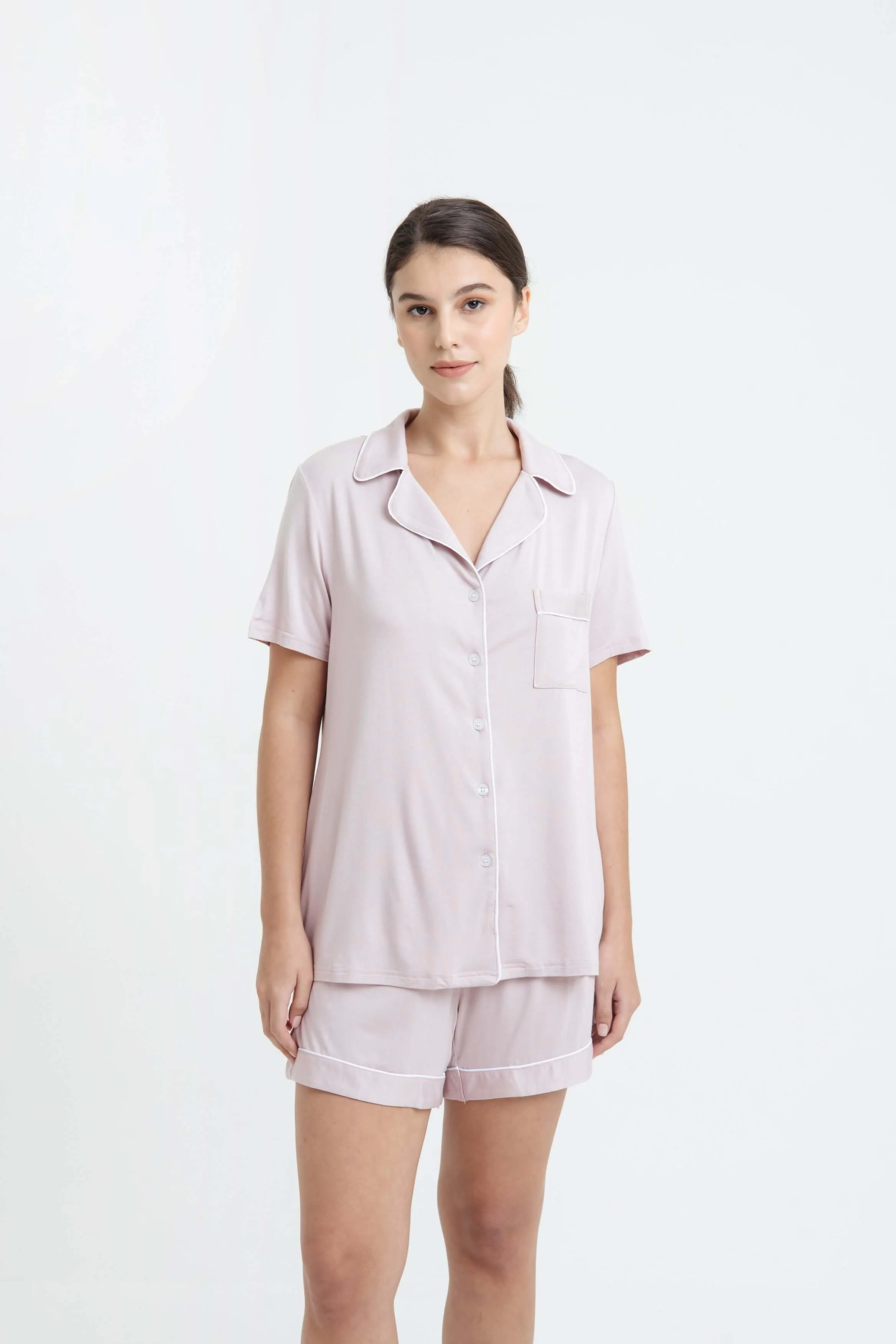 Lilac Bamboo Short Pyjamas