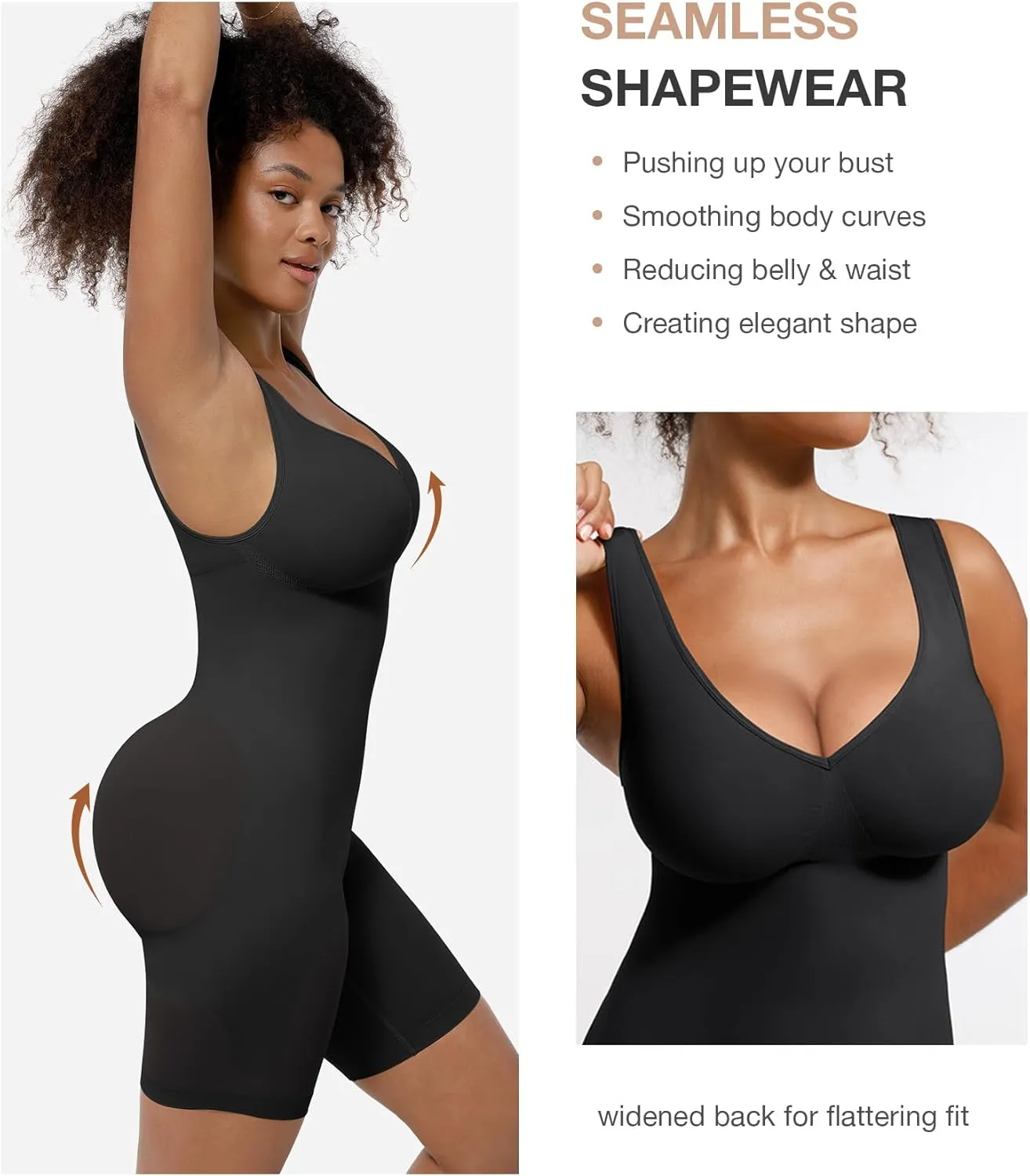 Lover-Beauty Women's Shapewear Bodysuit Tummy Control Seamless Butt Lifter Full Body Shaper Sculpting Body Suits