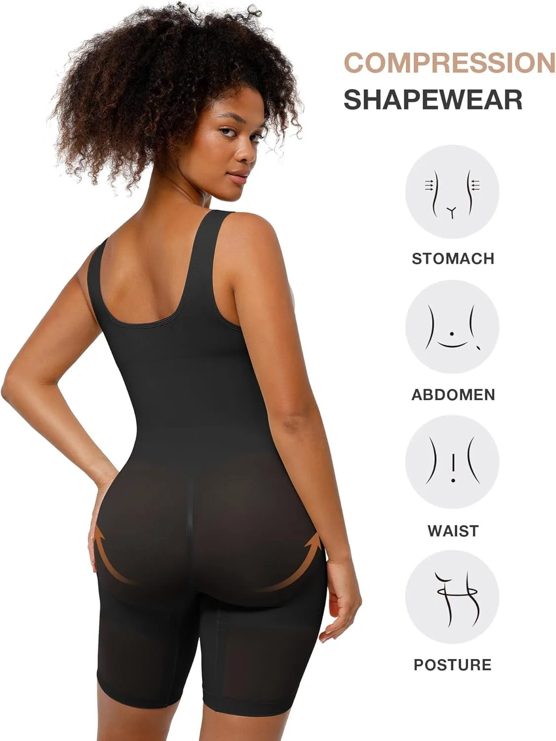 Lover-Beauty Women's Shapewear Bodysuit Tummy Control Seamless Butt Lifter Full Body Shaper Sculpting Body Suits