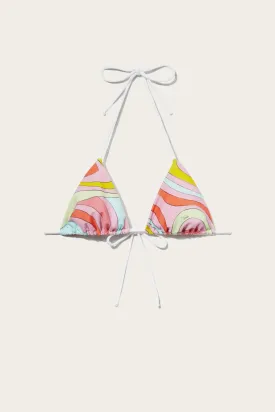 Marmo-Print Bikini Top
