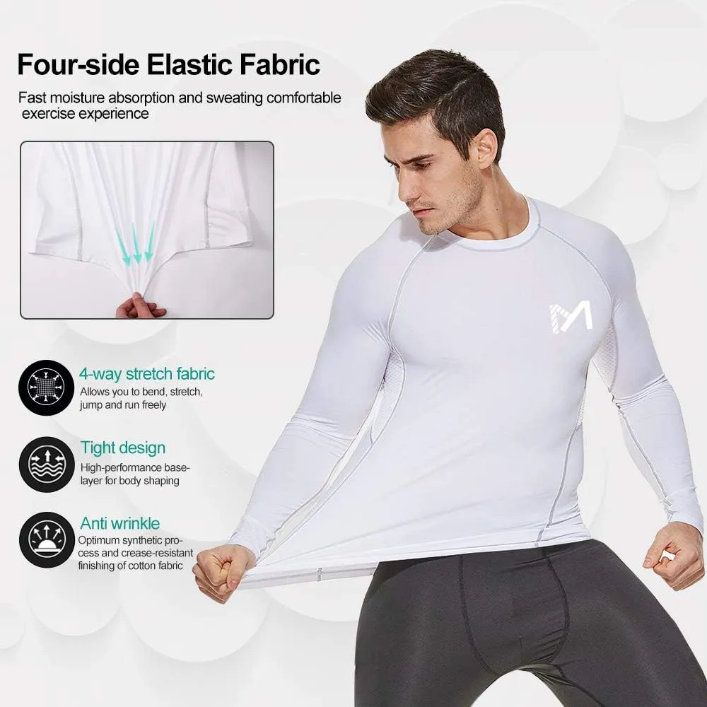 Men's Compression Long Sleeve Athletic Workout Shirt