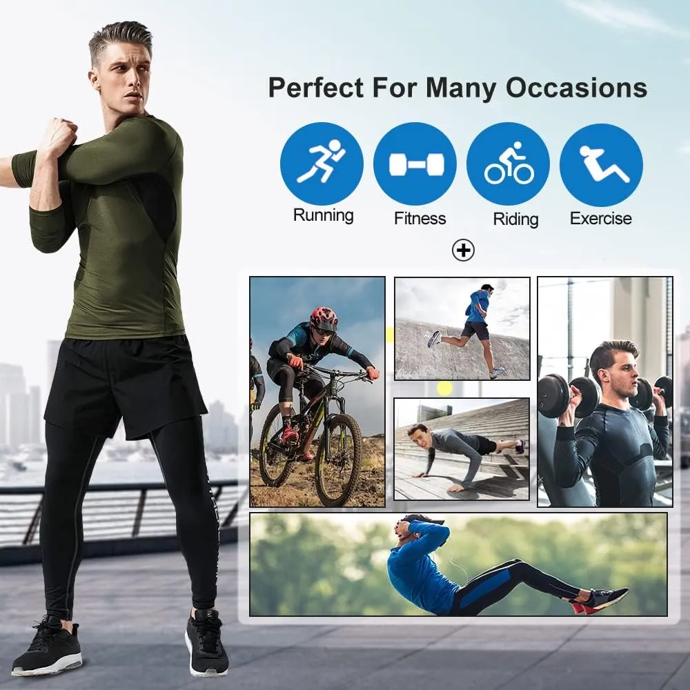 Men's Compression Long Sleeve Athletic Workout Shirt