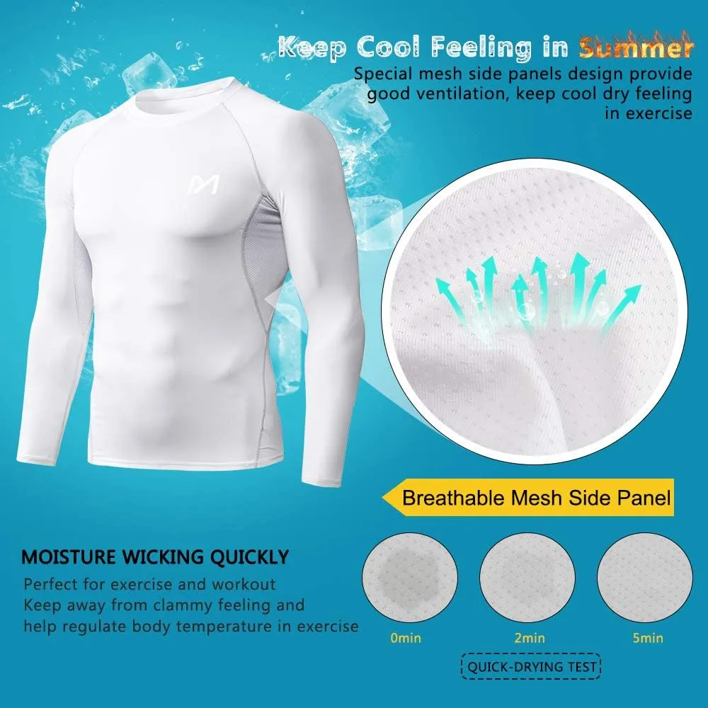Men's Compression Long Sleeve Athletic Workout Shirt