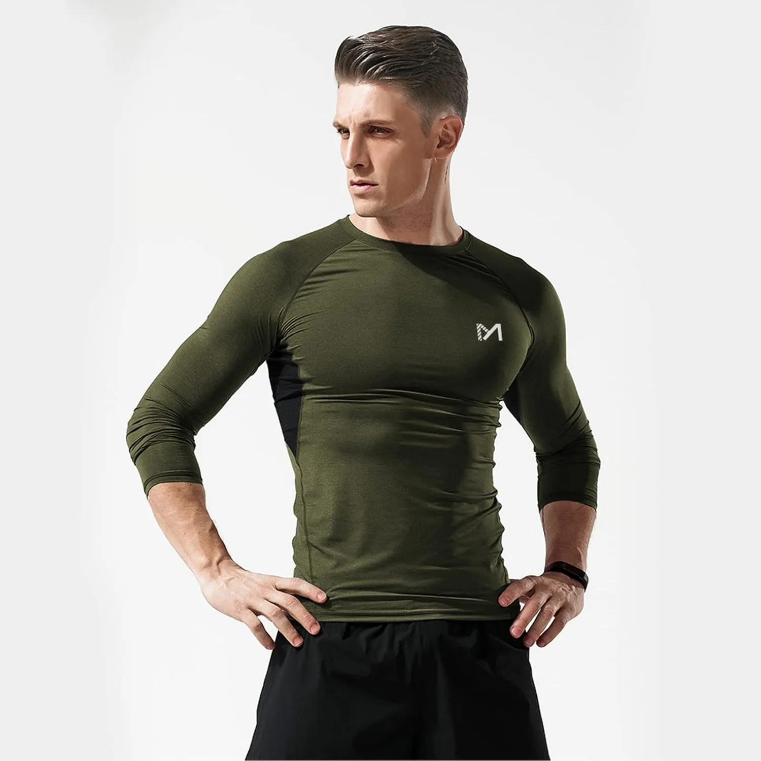 Men's Compression Long Sleeve Athletic Workout Shirt