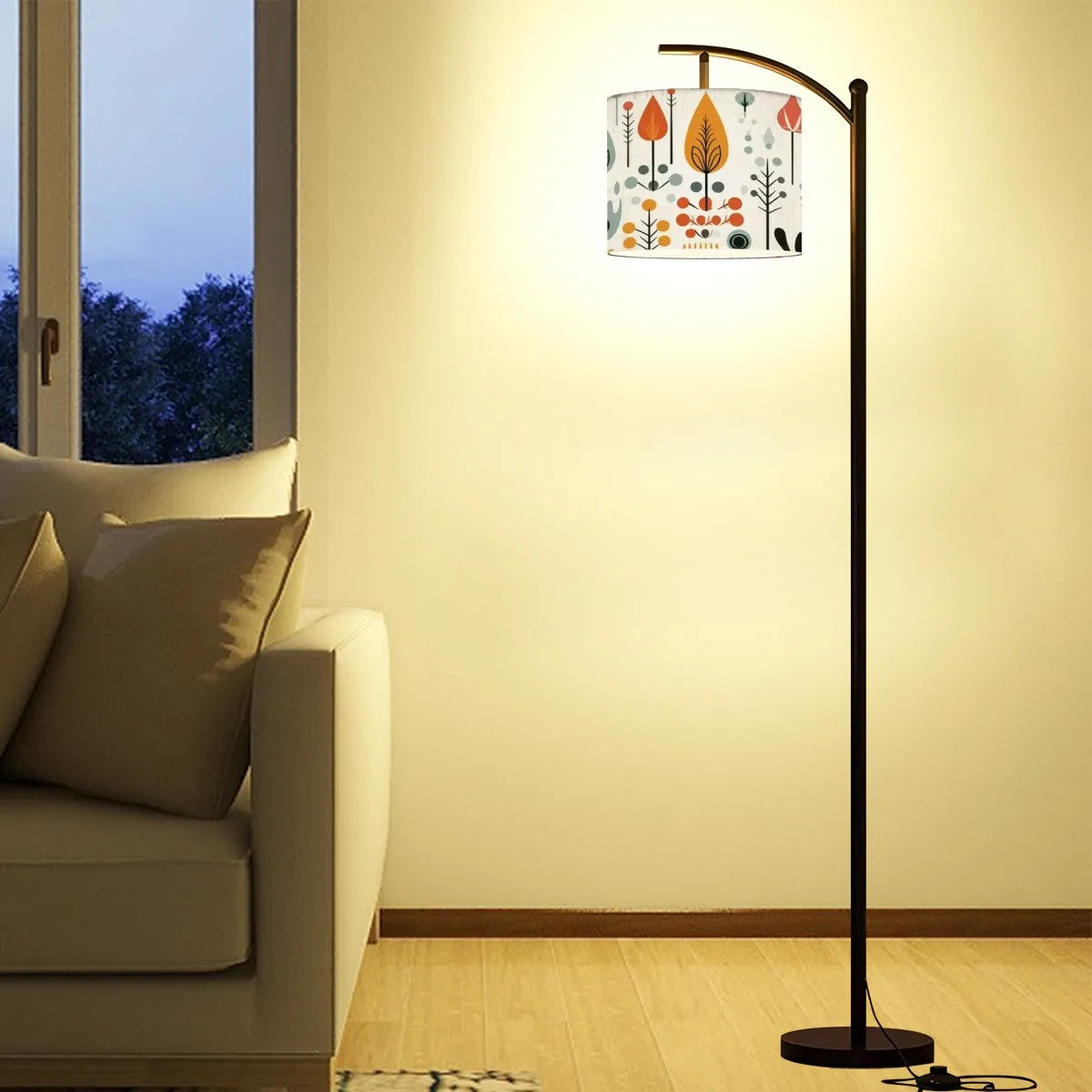 Mid Century Modern Scandi Modern Danish Designed Arc Floor Lamp