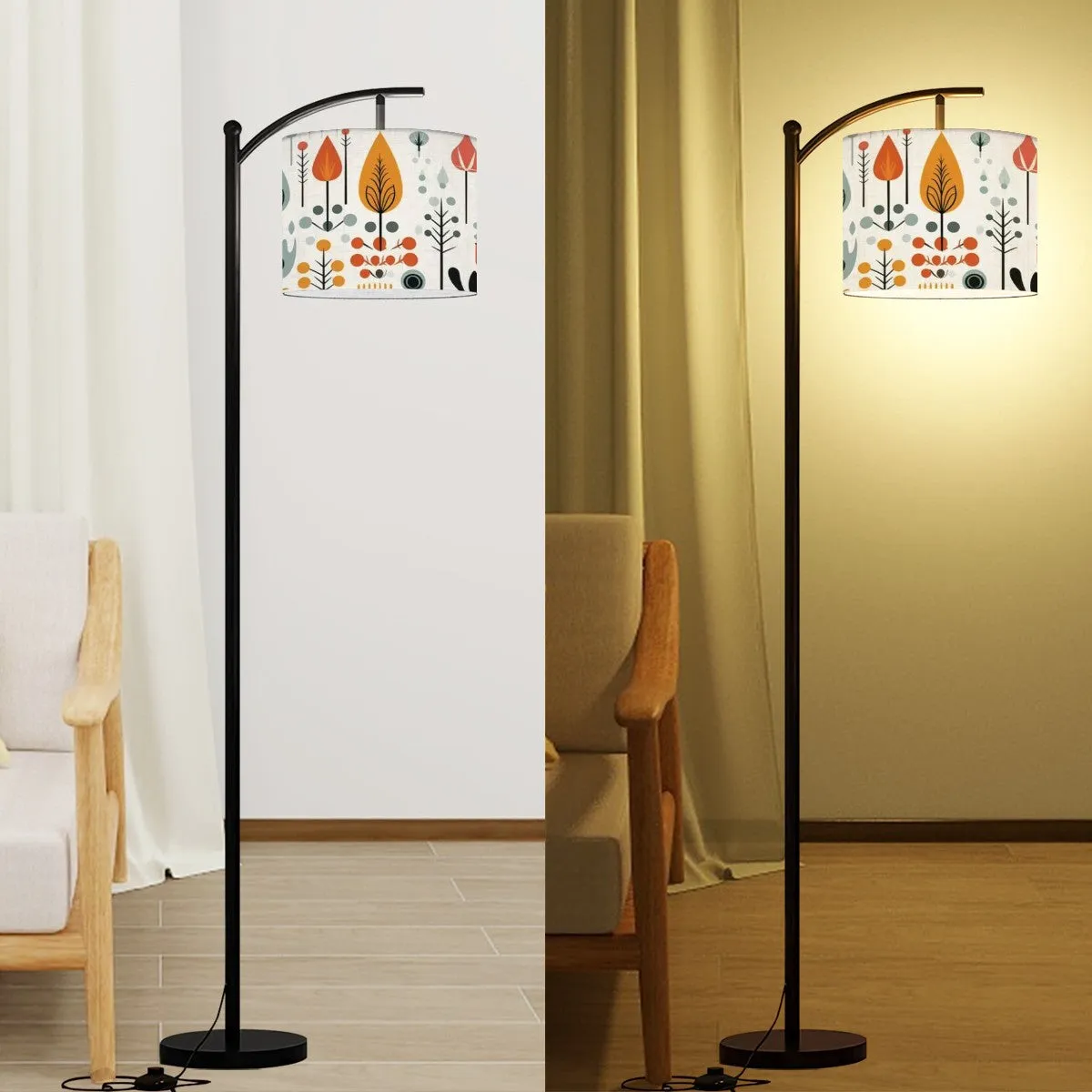 Mid Century Modern Scandi Modern Danish Designed Arc Floor Lamp