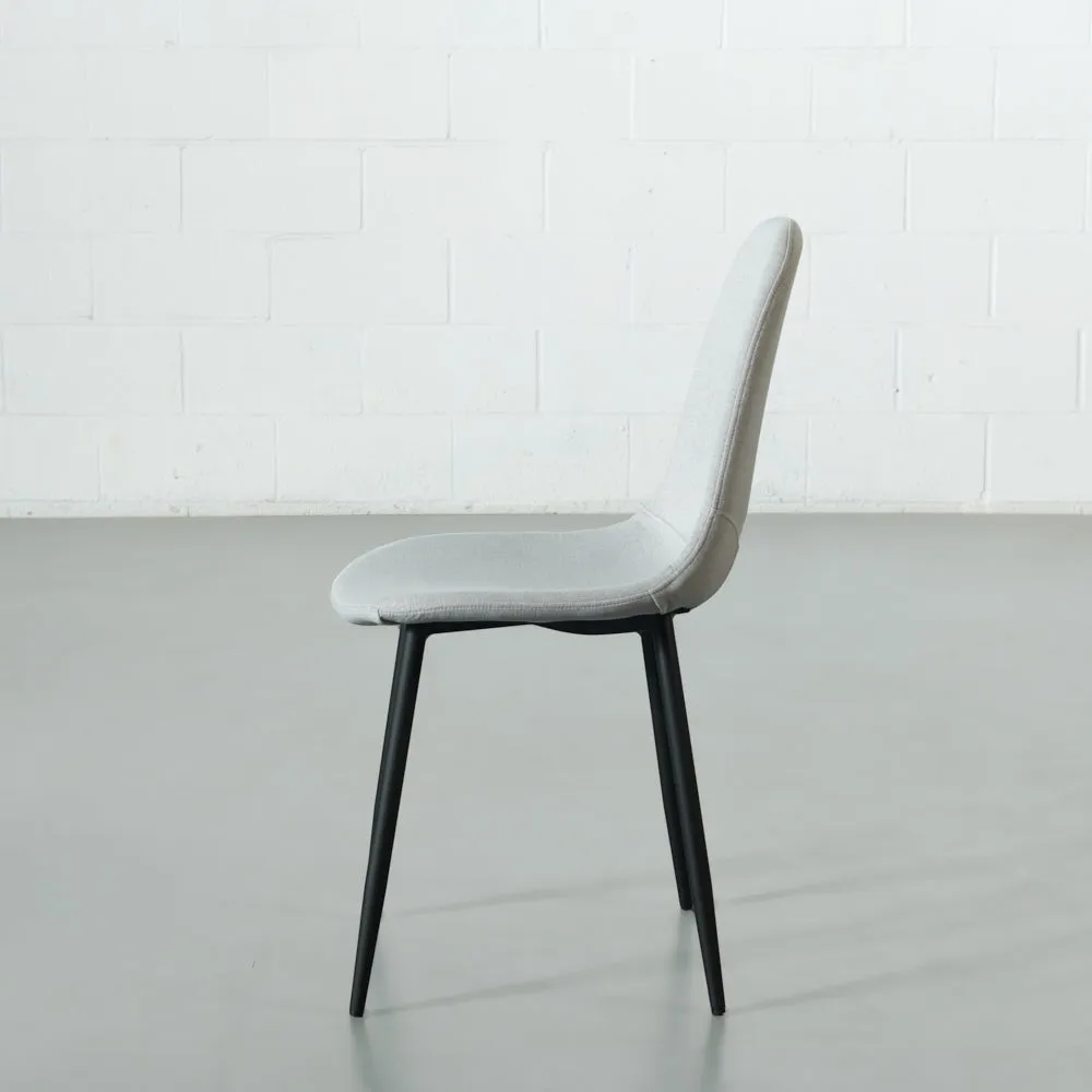 MILAN - Grey Fabric Dining Chair
