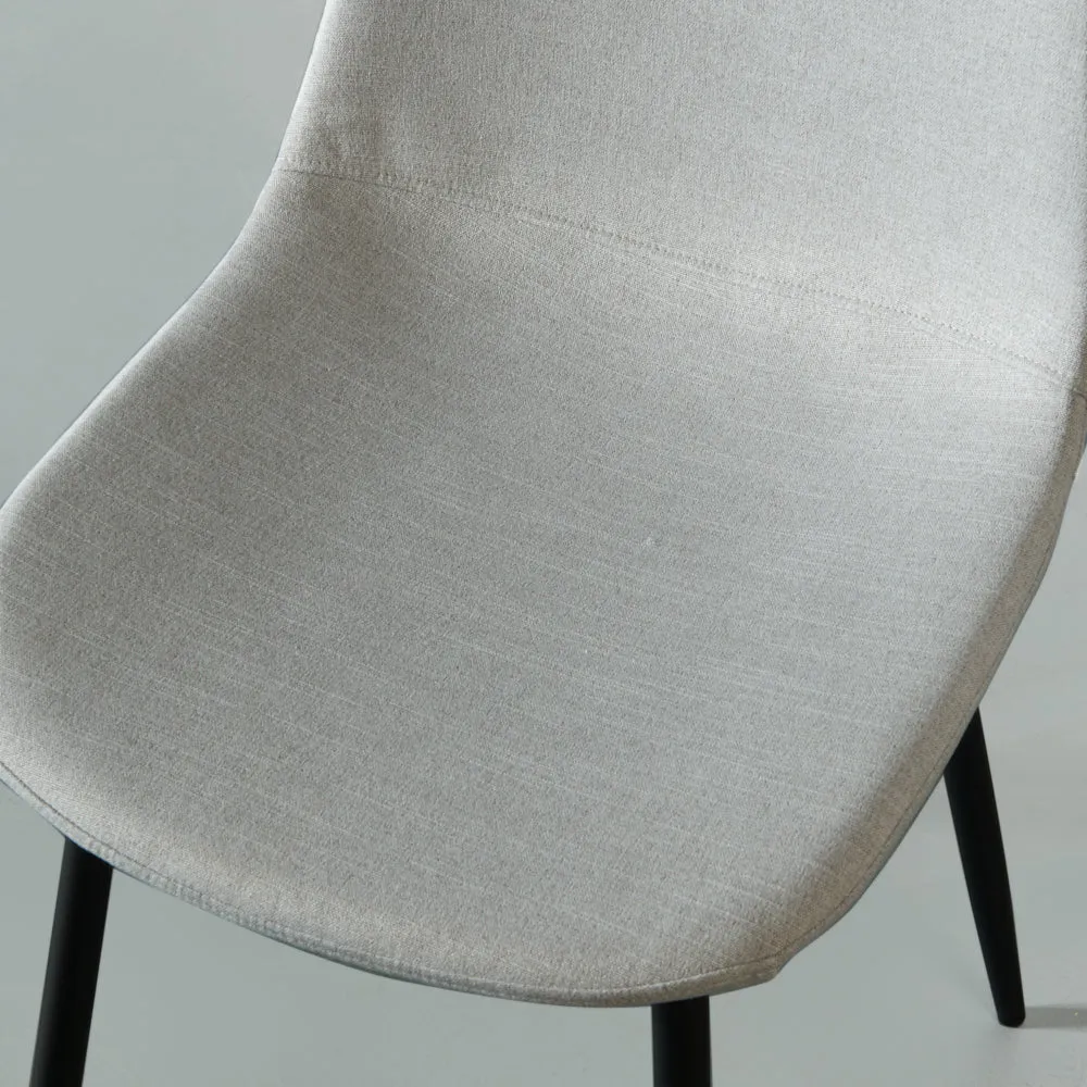 MILAN - Grey Fabric Dining Chair