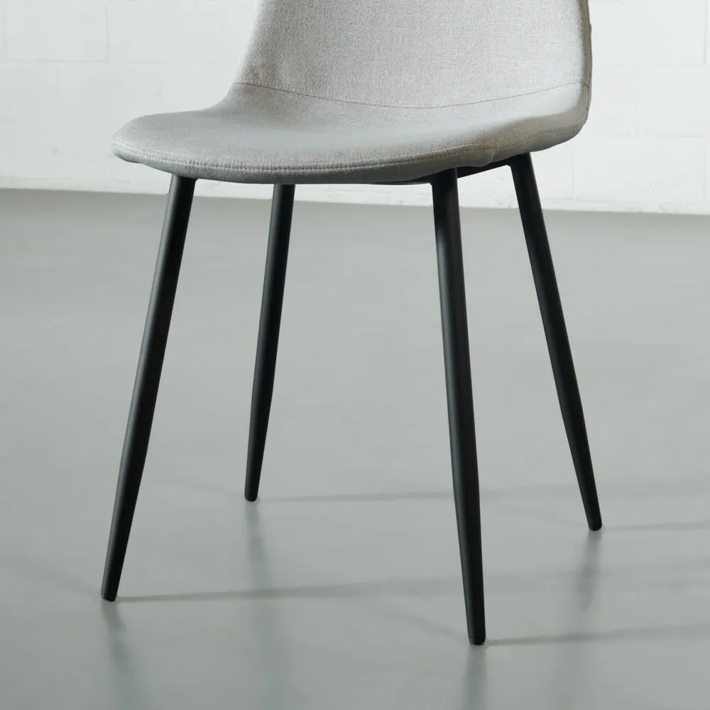 MILAN - Grey Fabric Dining Chair
