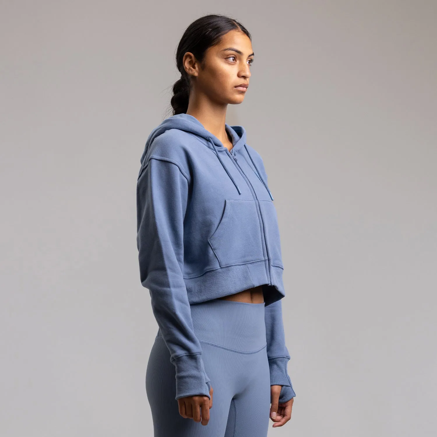 Morris 75 Zip Crop Hood - Women's ELEMENTAL BLUE