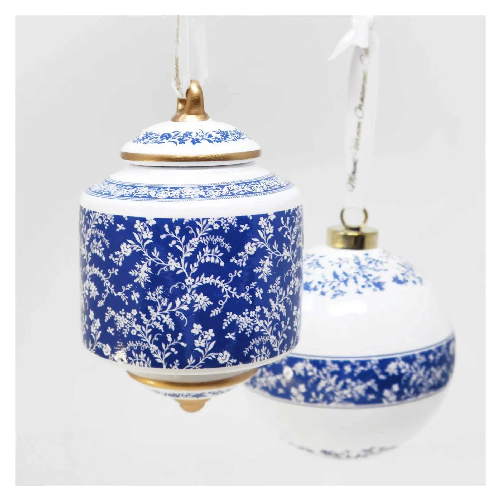 MV Ornament Collection - Porcelain Blue Room Cylinder