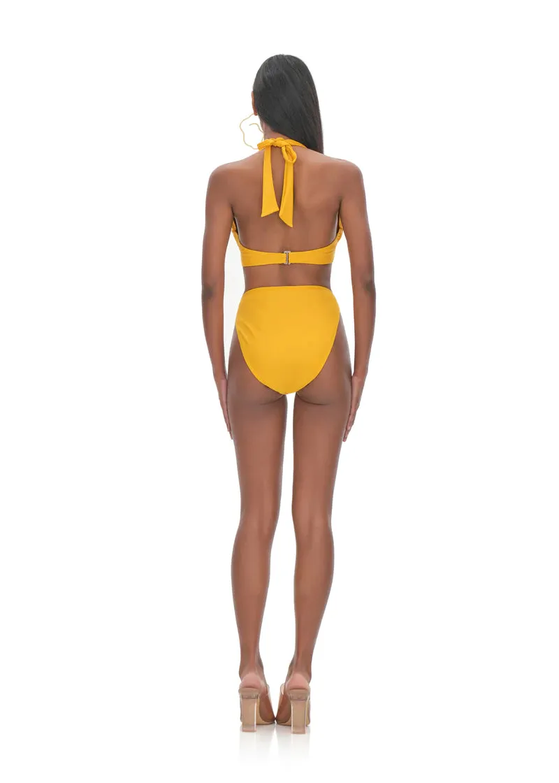 Nayo Yellow One Piece Swimsuit