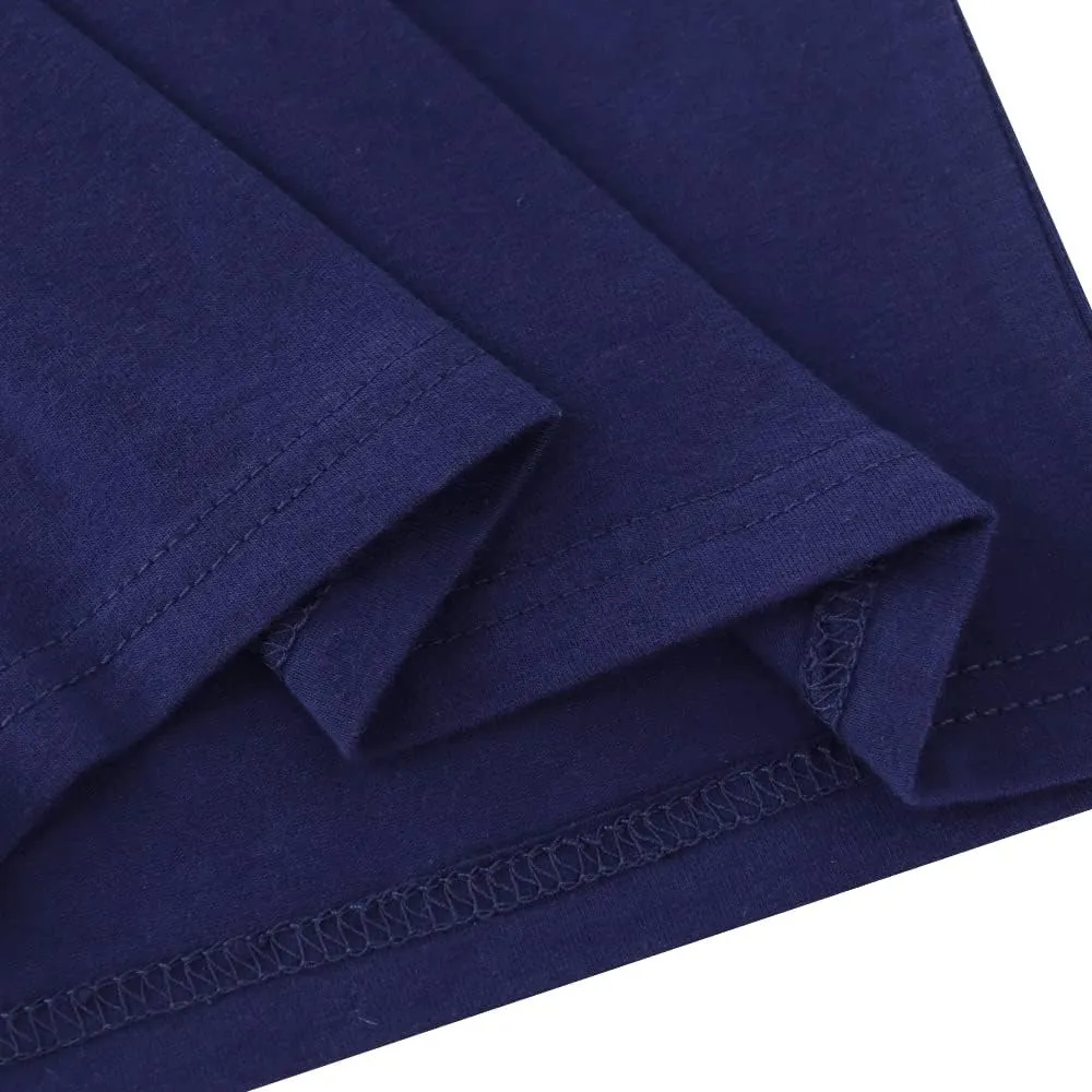 Noomelfish Girls 2 Pack Knee Length Pencil Skirts Plain Stretch Cotton Modest Skirt (5-14 Years)