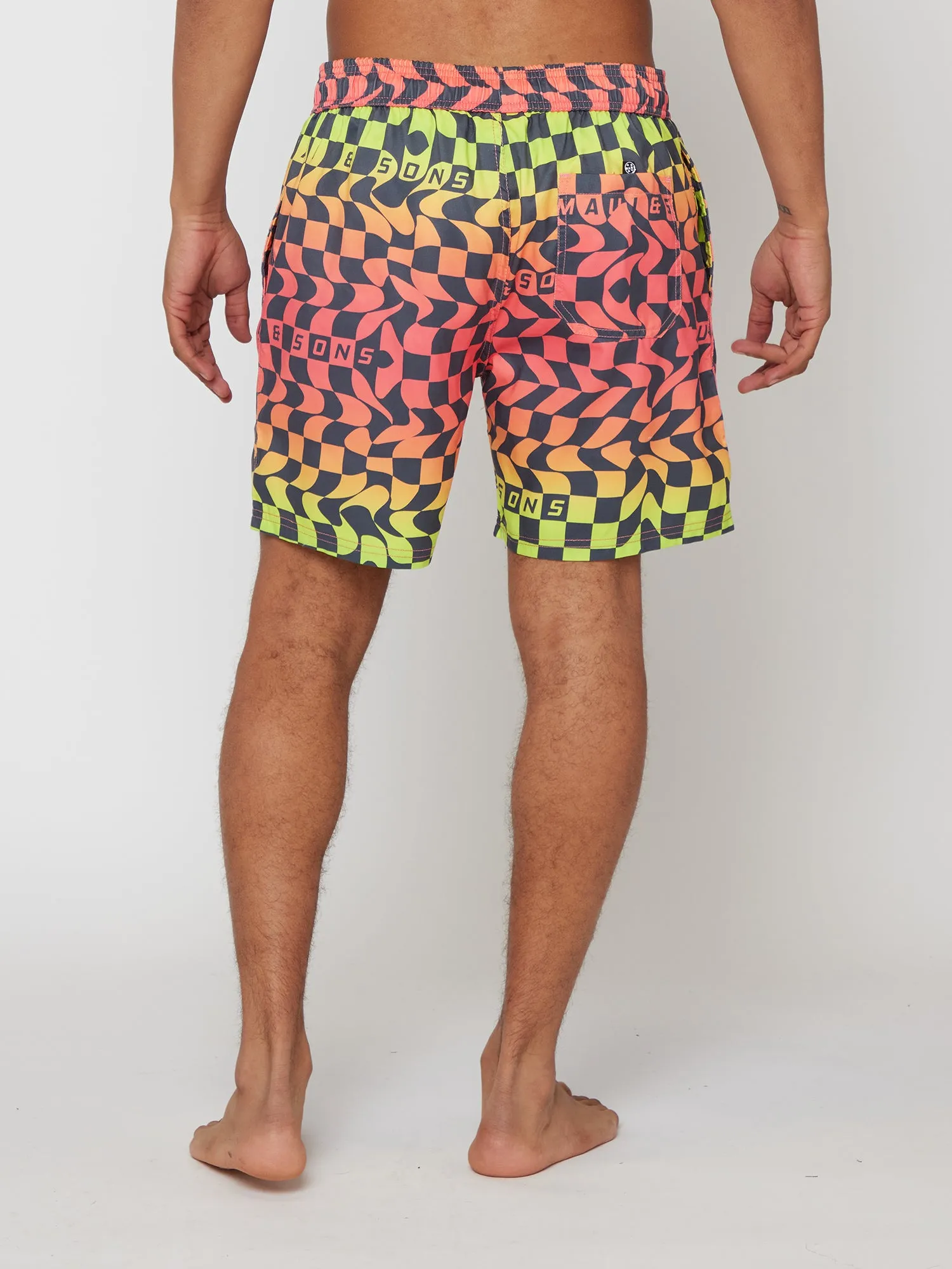 Nu Wave Pool Shorts in Pink