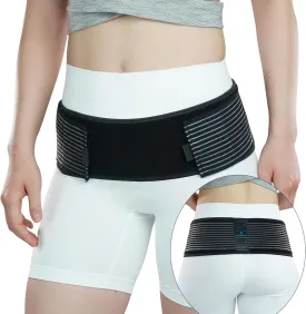 Nvorliy SI Joint Belt Plus Size Sacroiliac Brace Lumbar Lower Back Adjustable Compression Support Belly Band Stabilize Hip & Pelvic Relief Pain for Sciatic Nerve Fits Women and Men (2XL/3XL(50"-60"))