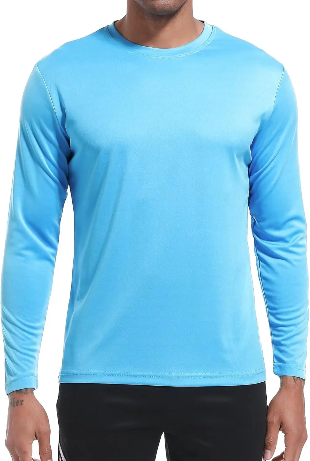 OYGSieg 6 Pack Long Sleeve Shirts for Men Moisture Wicking UPF SPF Sun Protection Tee Shirts Workout T Shirts Casual