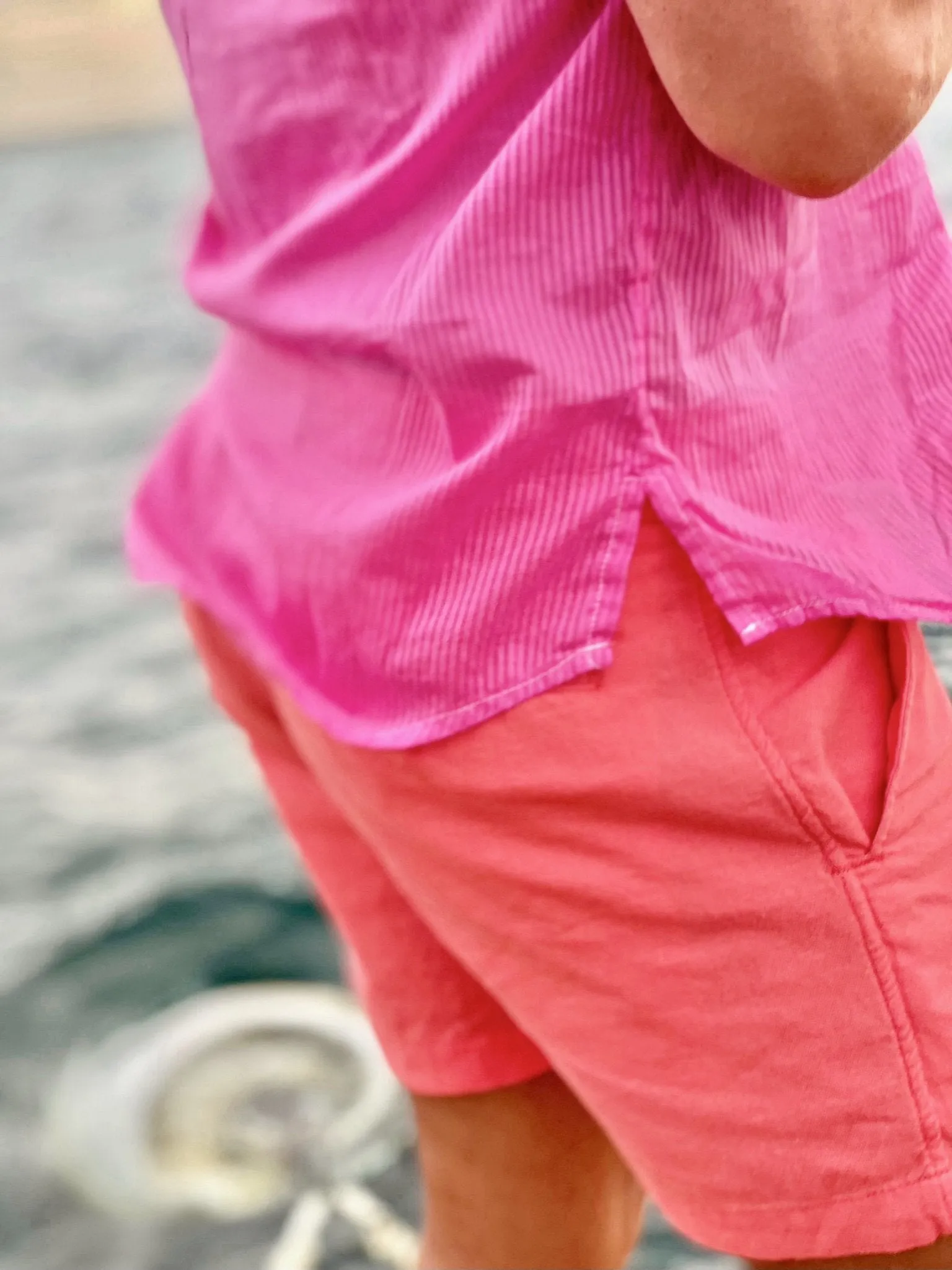 peachy pie linen short