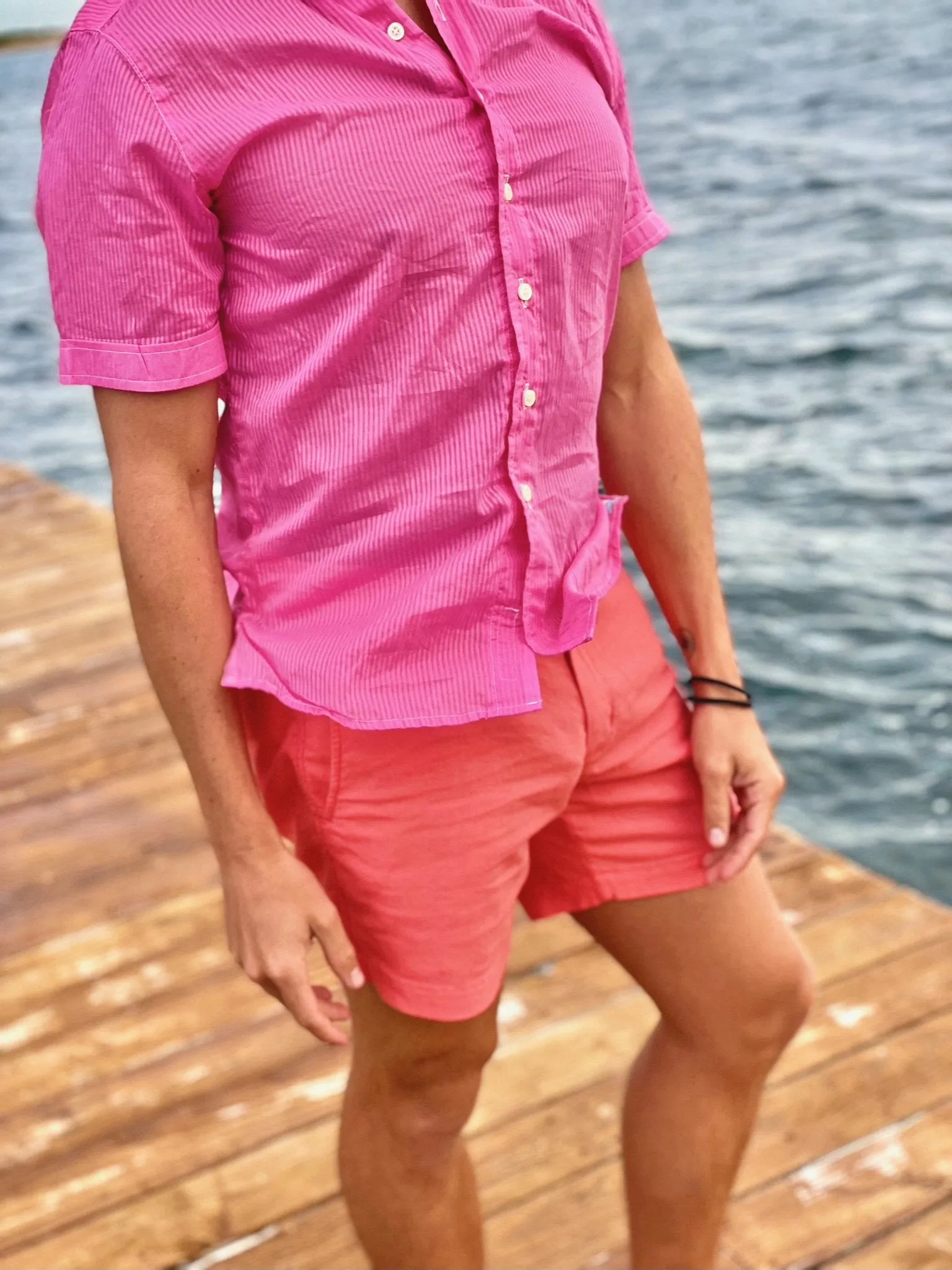 peachy pie linen short