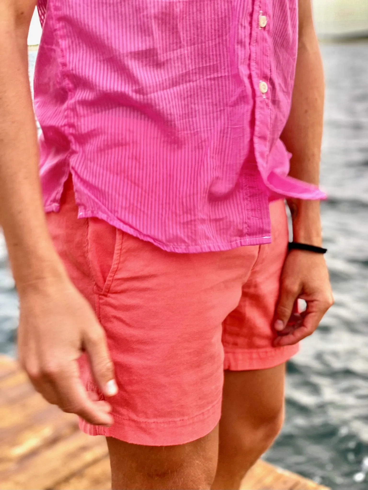 peachy pie linen short