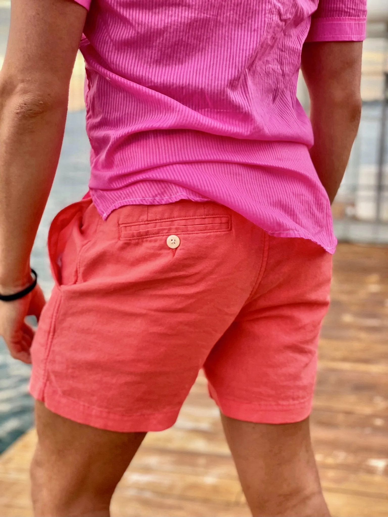 peachy pie linen short