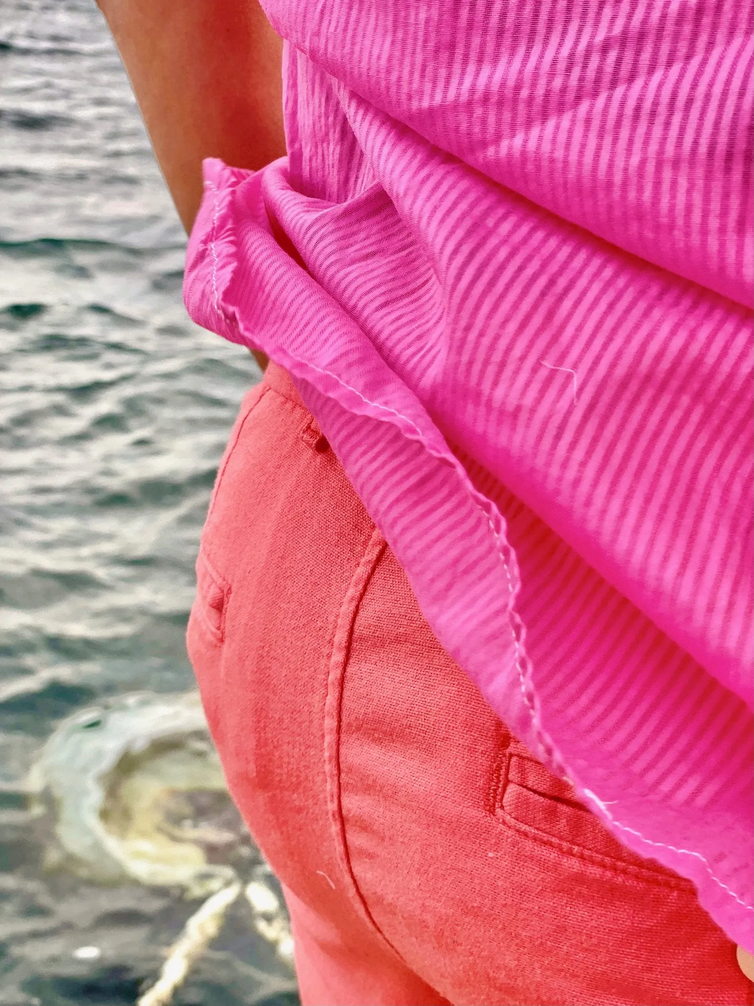 peachy pie linen short
