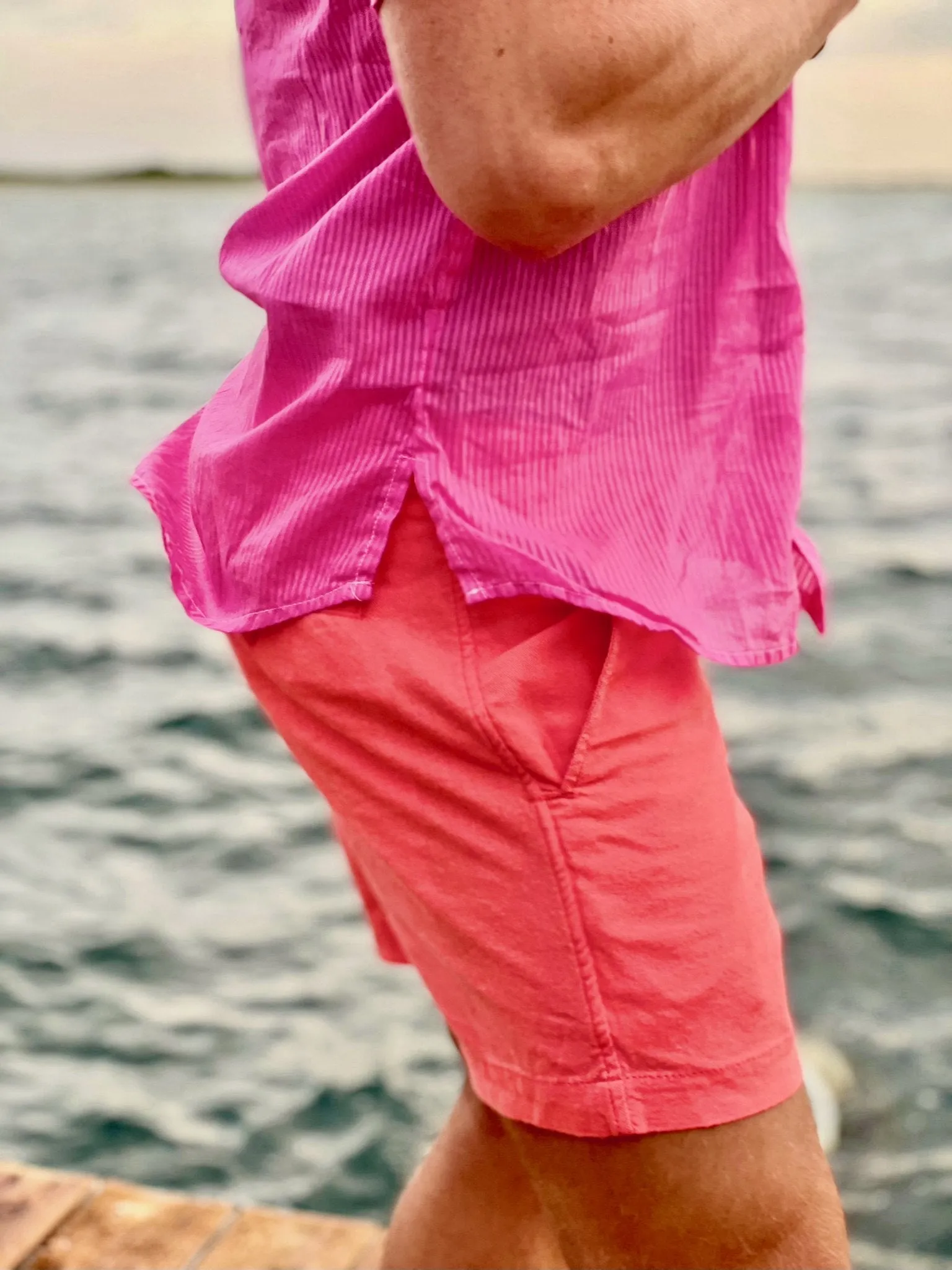 peachy pie linen short