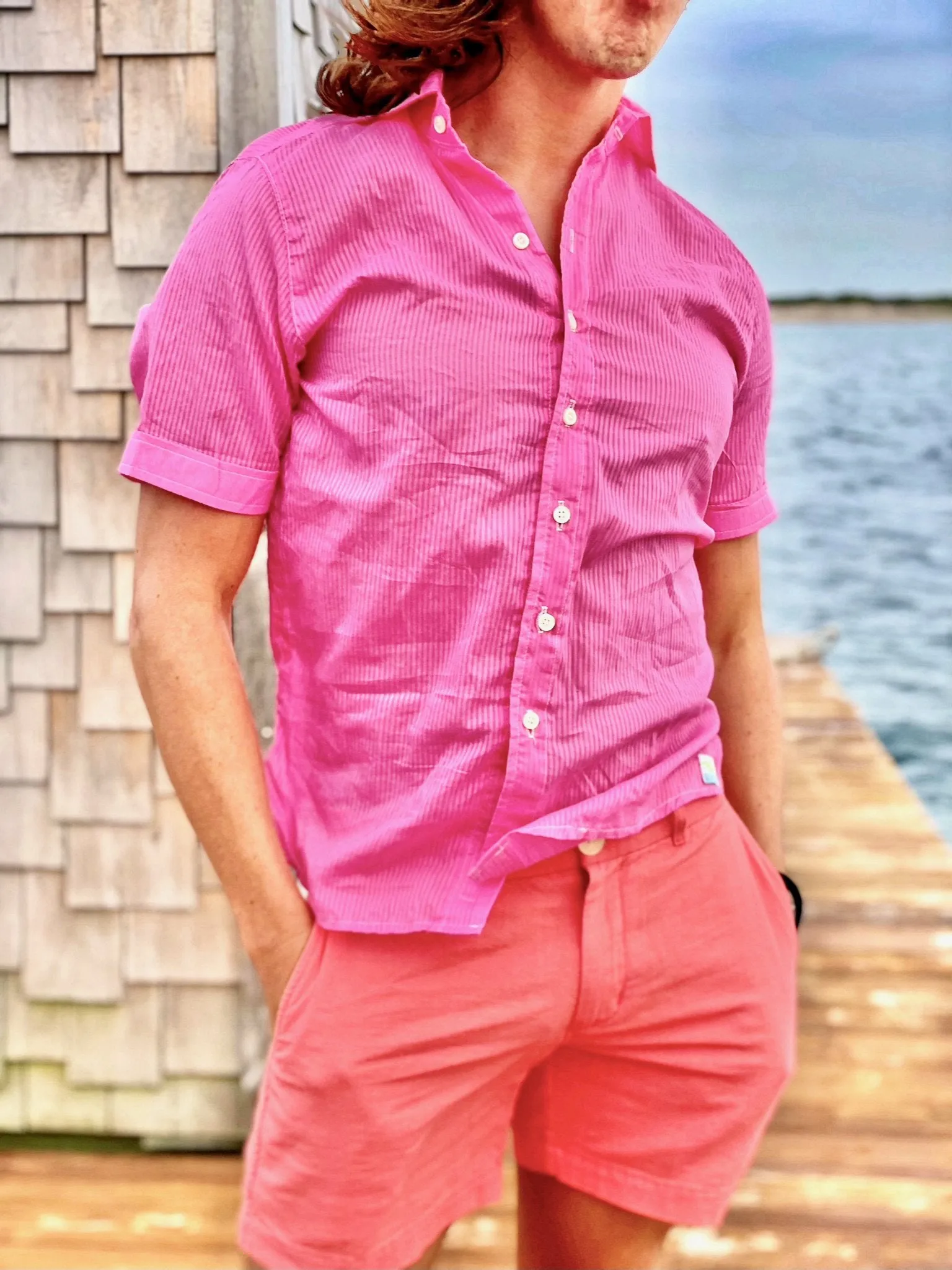 peachy pie linen short