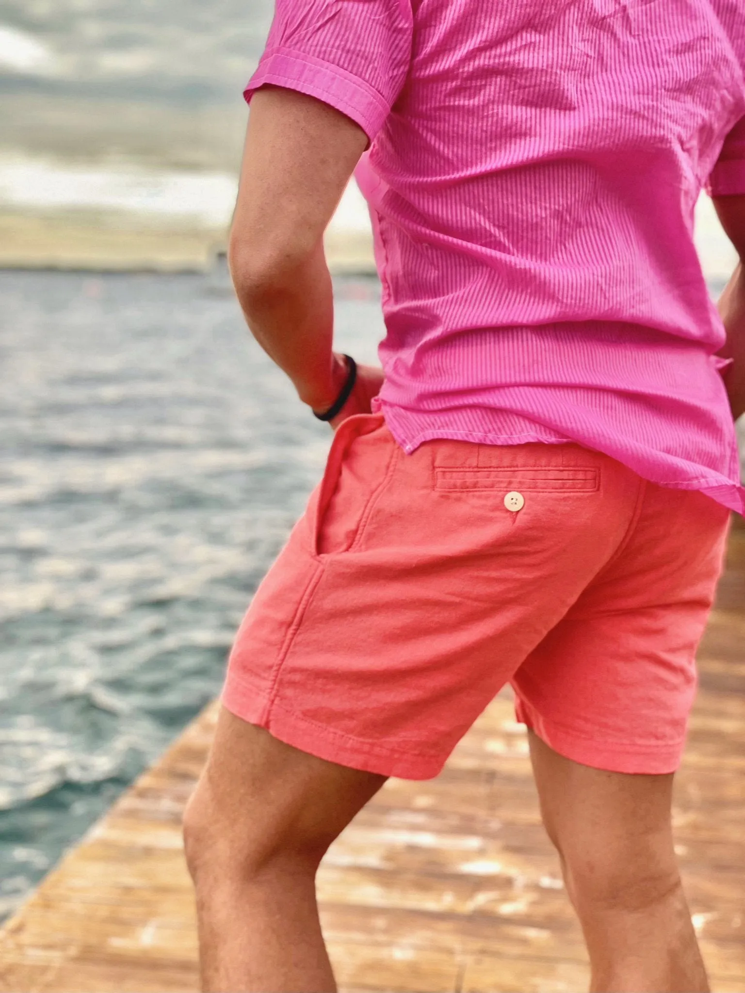 peachy pie linen short