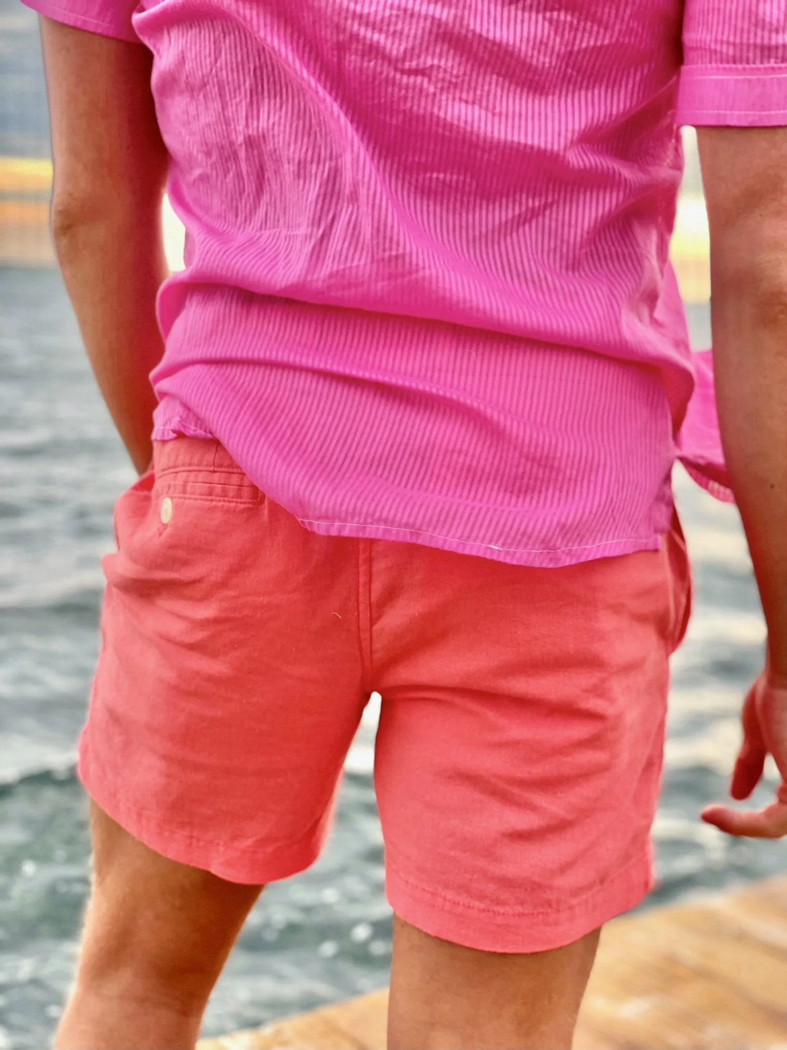 peachy pie linen short