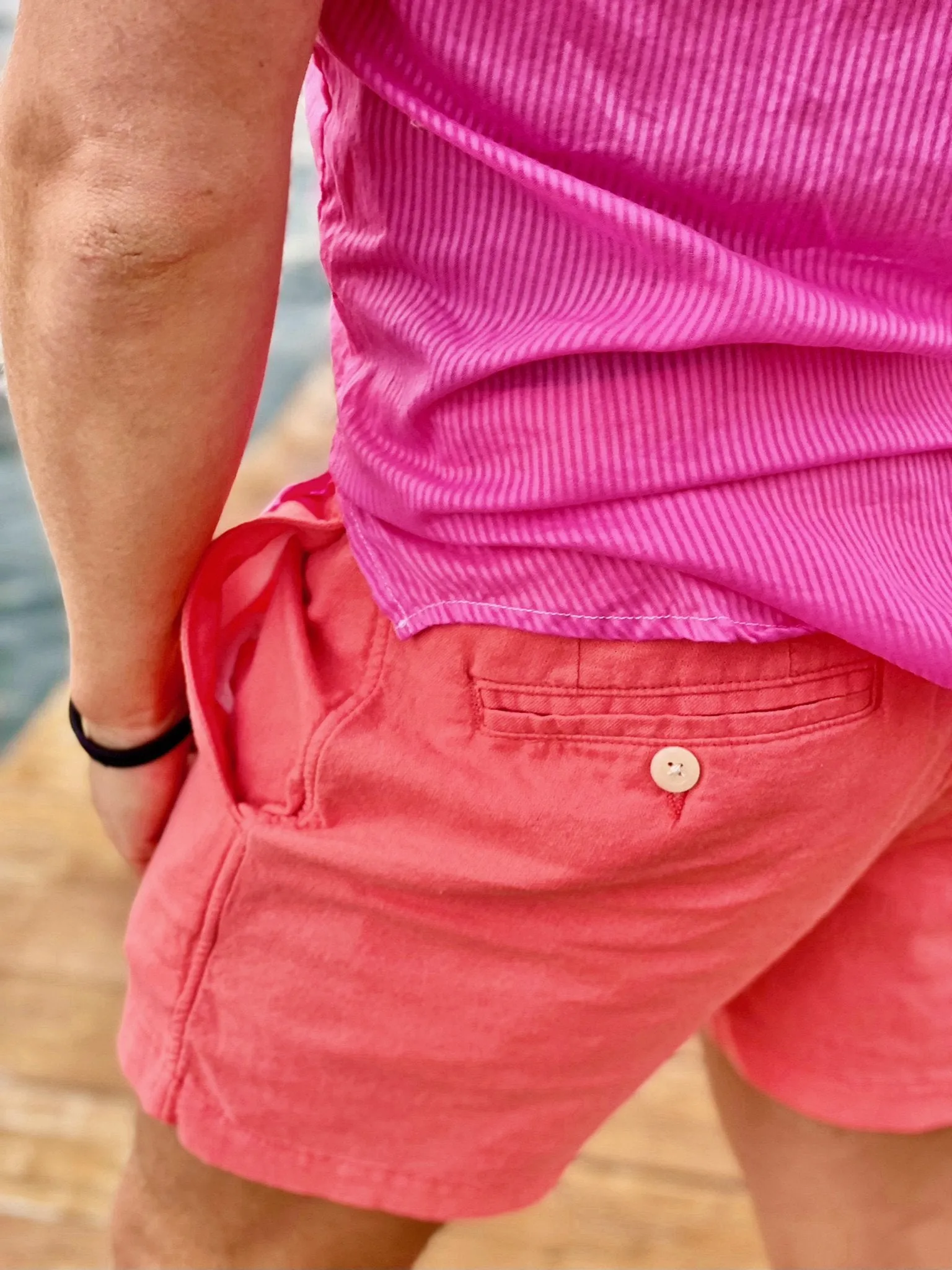 peachy pie linen short