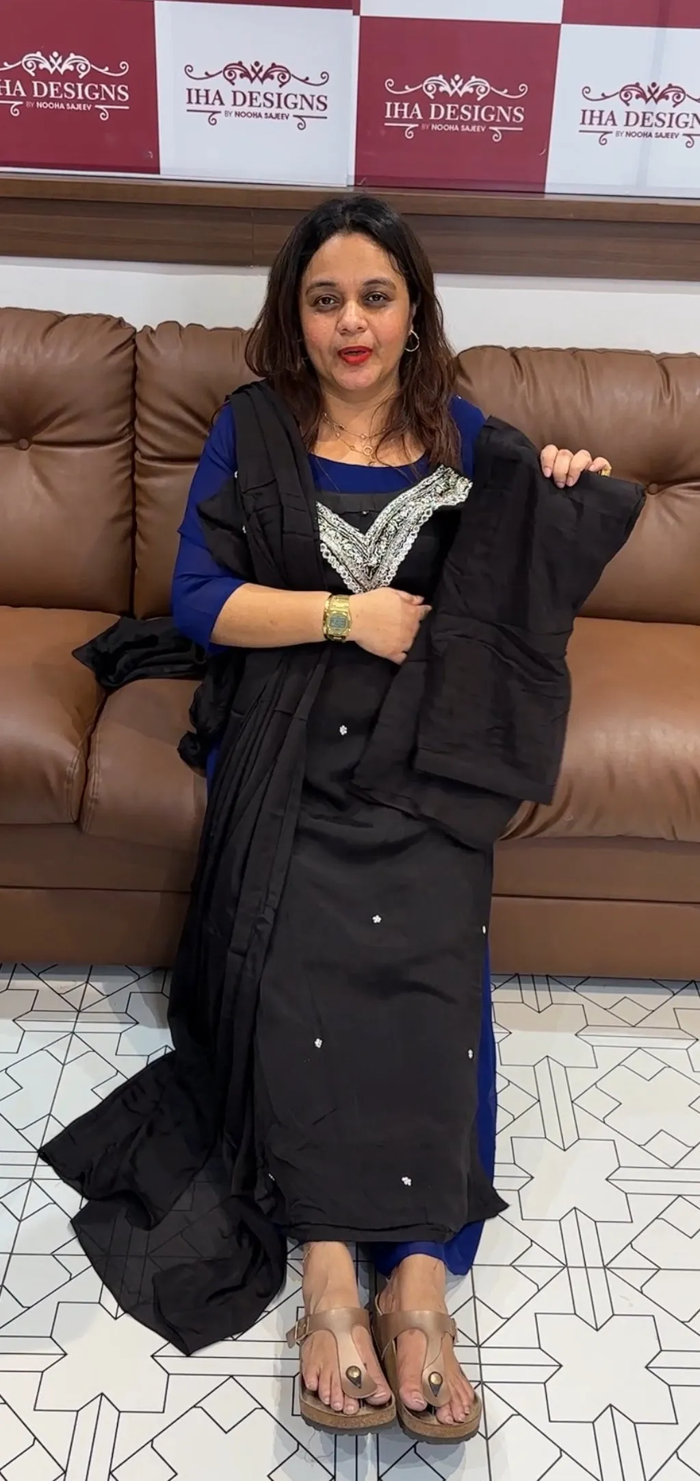 PLATINUM CHIFFON  TOP ,BOTTOM AND DUPATTA - IHA  14062