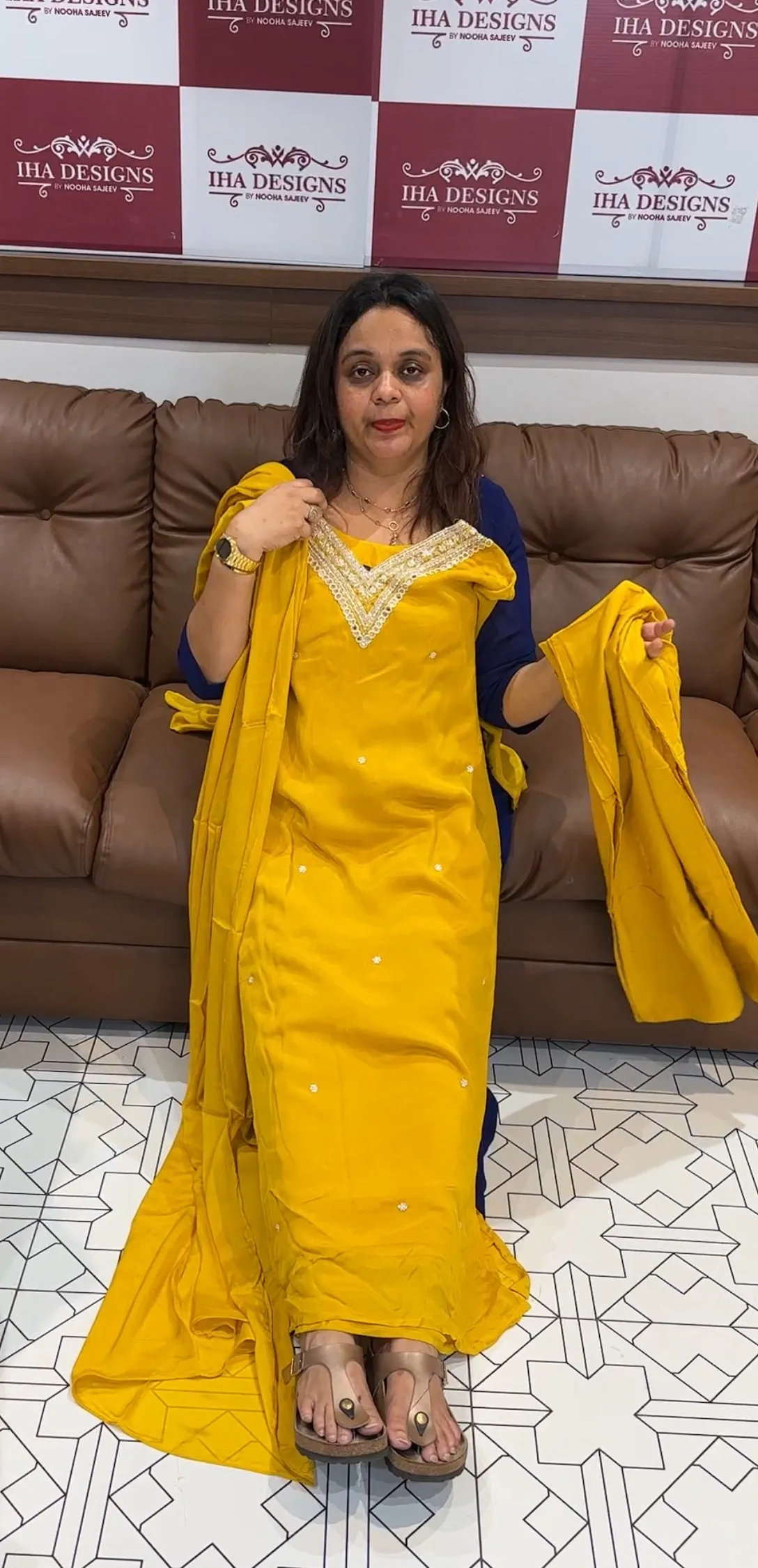 PLATINUM CHIFFON  TOP ,BOTTOM AND DUPATTA - IHA  14062