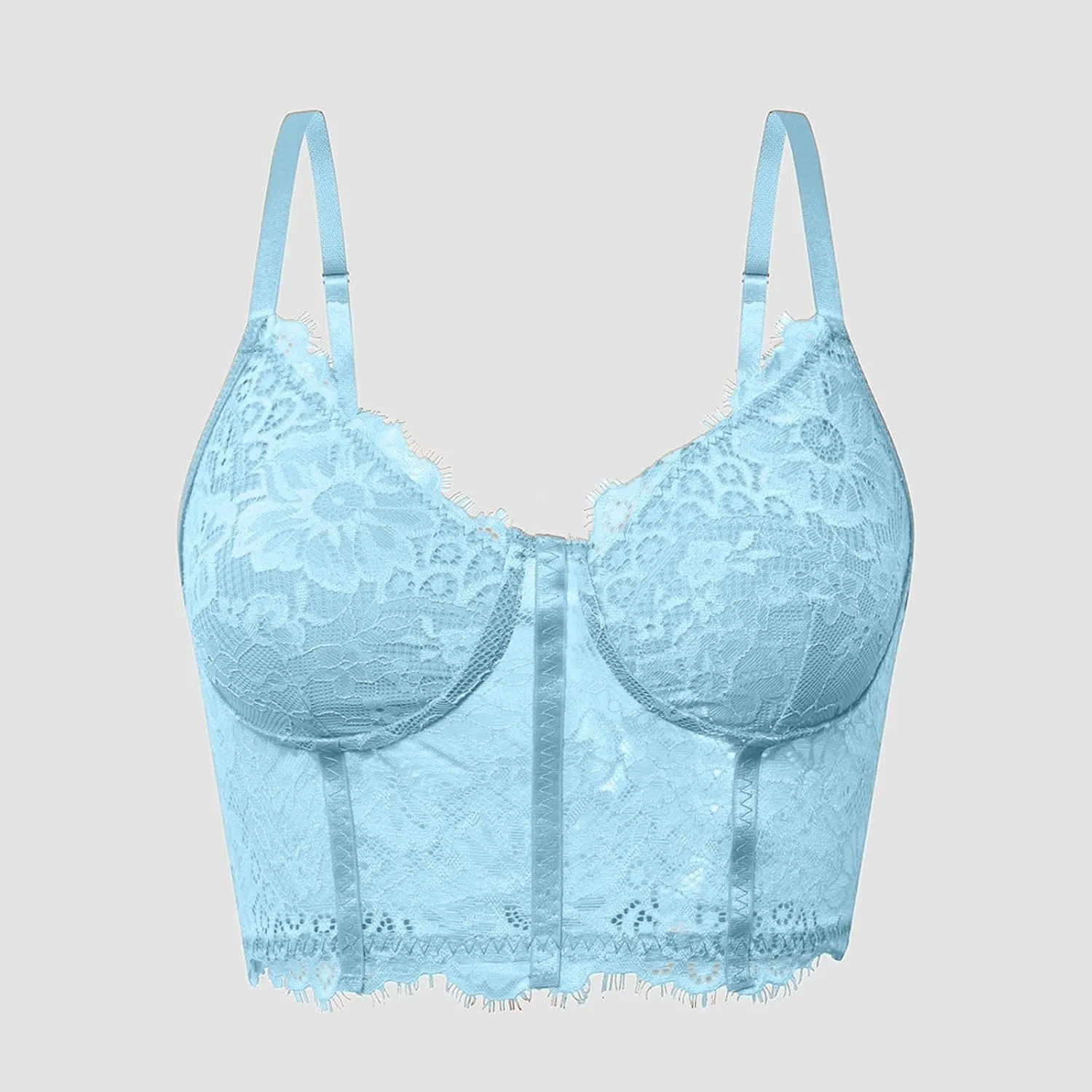 PTOLOCIF Corset Tops for Women Sexy Lace Floral Sleeve Bustier Tops Sexy Going out Party Clubwear Summer Trendy Y2k Tops