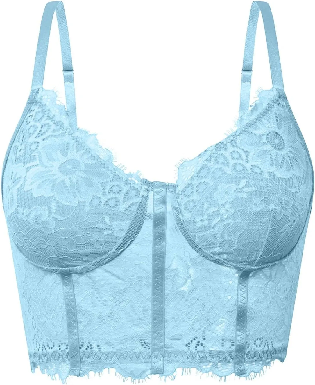 PTOLOCIF Corset Tops for Women Sexy Lace Floral Sleeve Bustier Tops Sexy Going out Party Clubwear Summer Trendy Y2k Tops